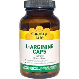 Foto 1 | Suplemento Country Life L-arginina En Cápsulas, 500 Mg, 100 Cápsulas Vegetarianas - Venta Internacional.