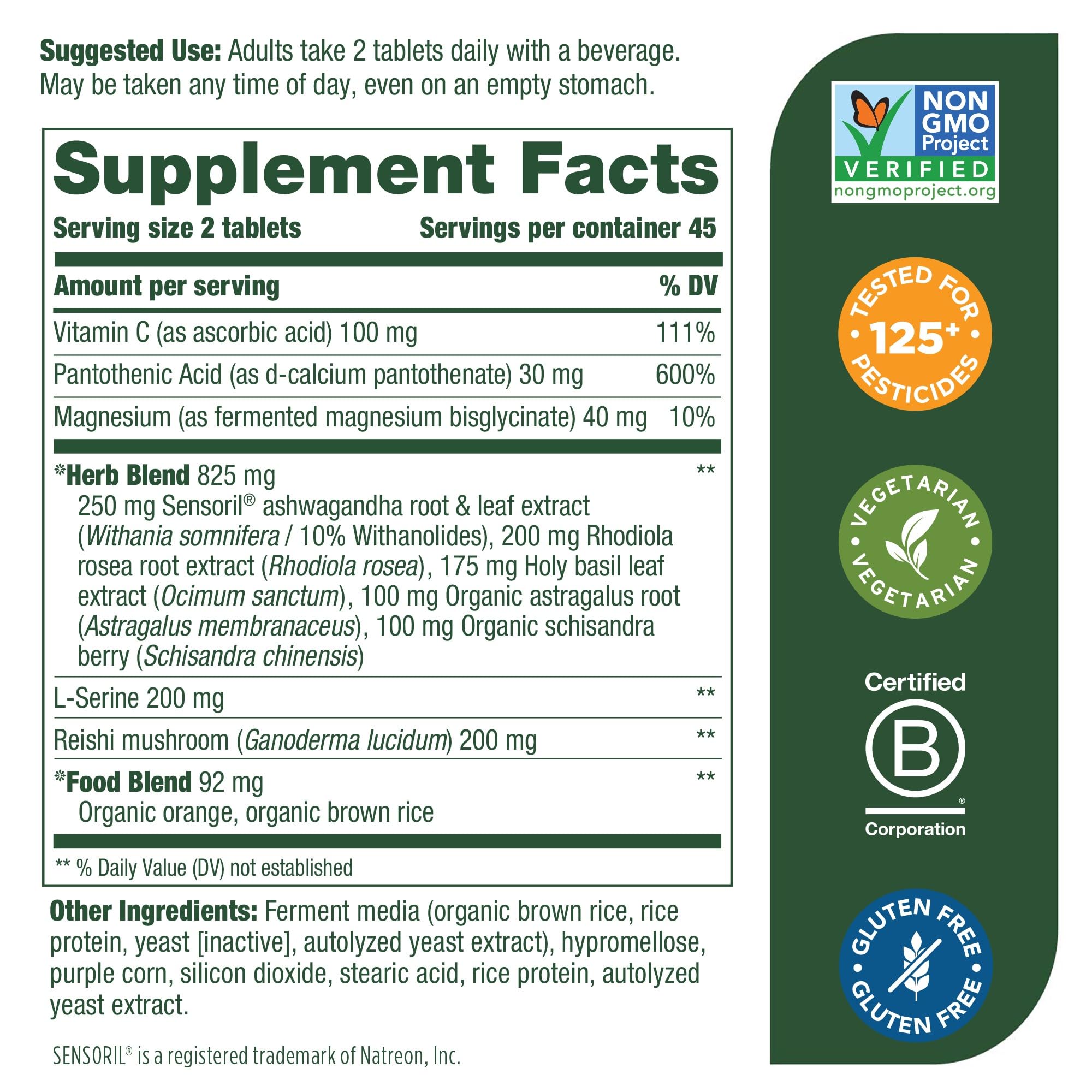 Foto 3 pulgar | Suplemento Megafood Adrenal Strength 90 Comprimidos - Venta Internacional.