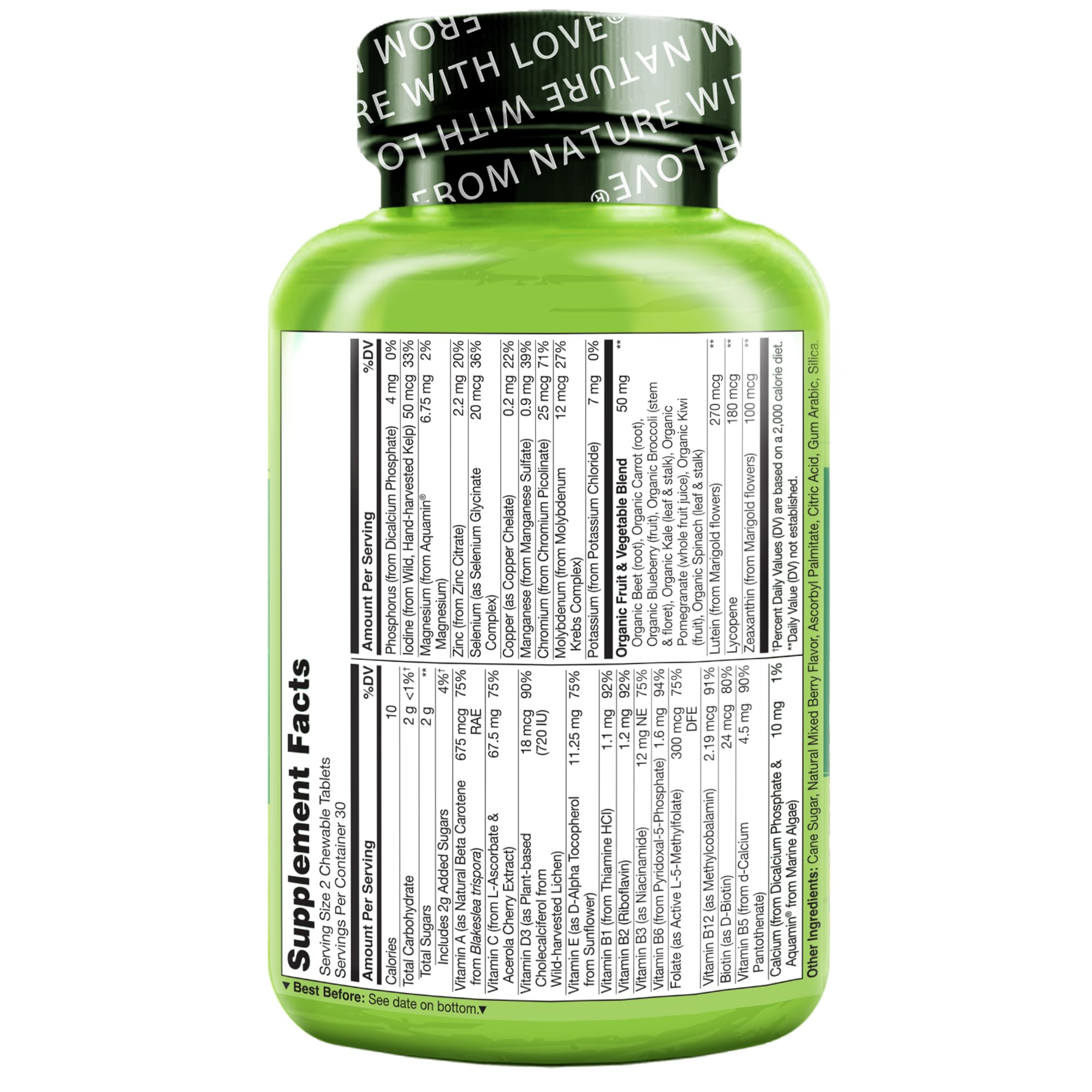 Foto 4 pulgar | Vitamina Naturelo Masticable Para Niños Con Fruta Orgánica 60 Tabletas - Venta Internacional.