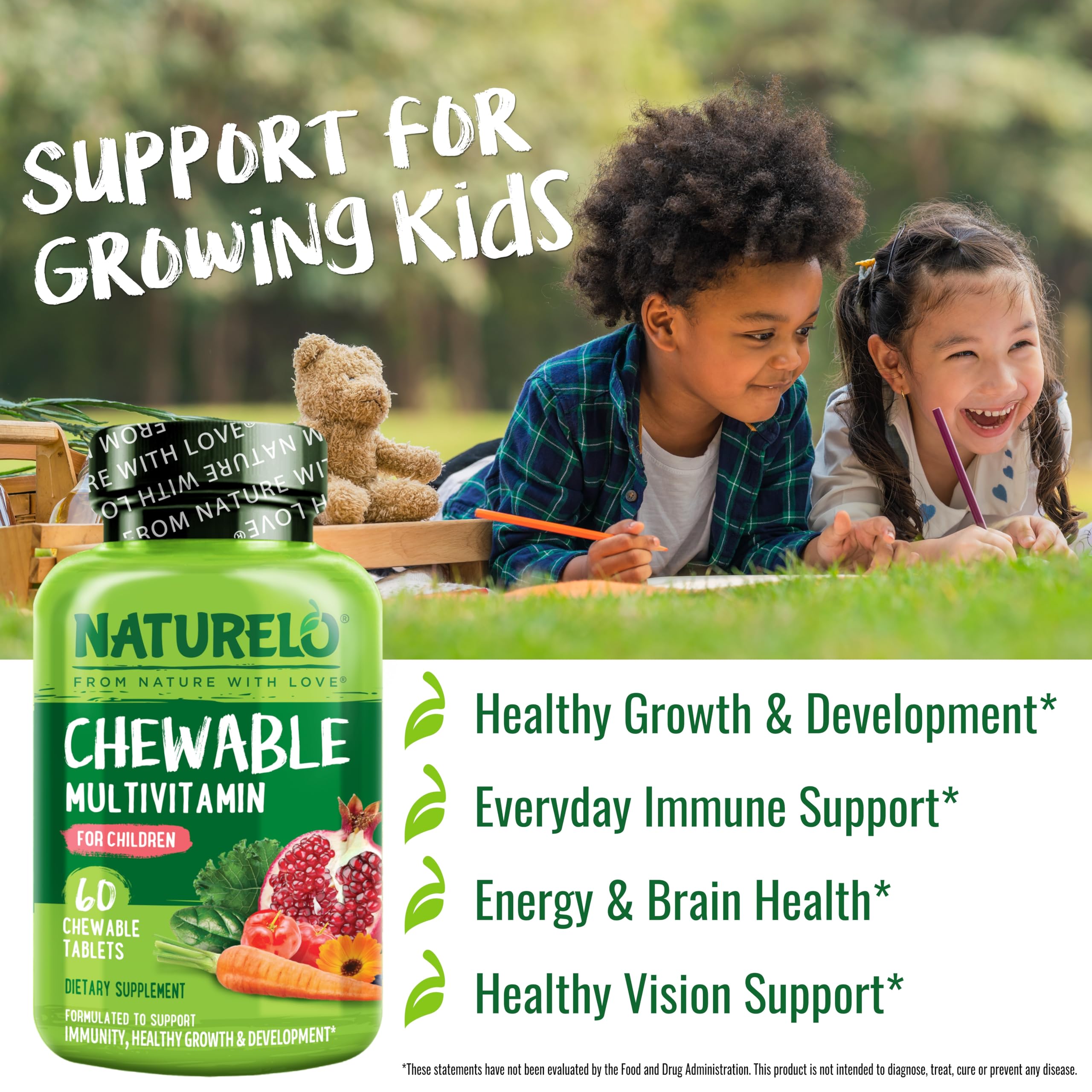 Foto 8 pulgar | Vitamina Naturelo Masticable Para Niños Con Fruta Orgánica 60 Tabletas - Venta Internacional.