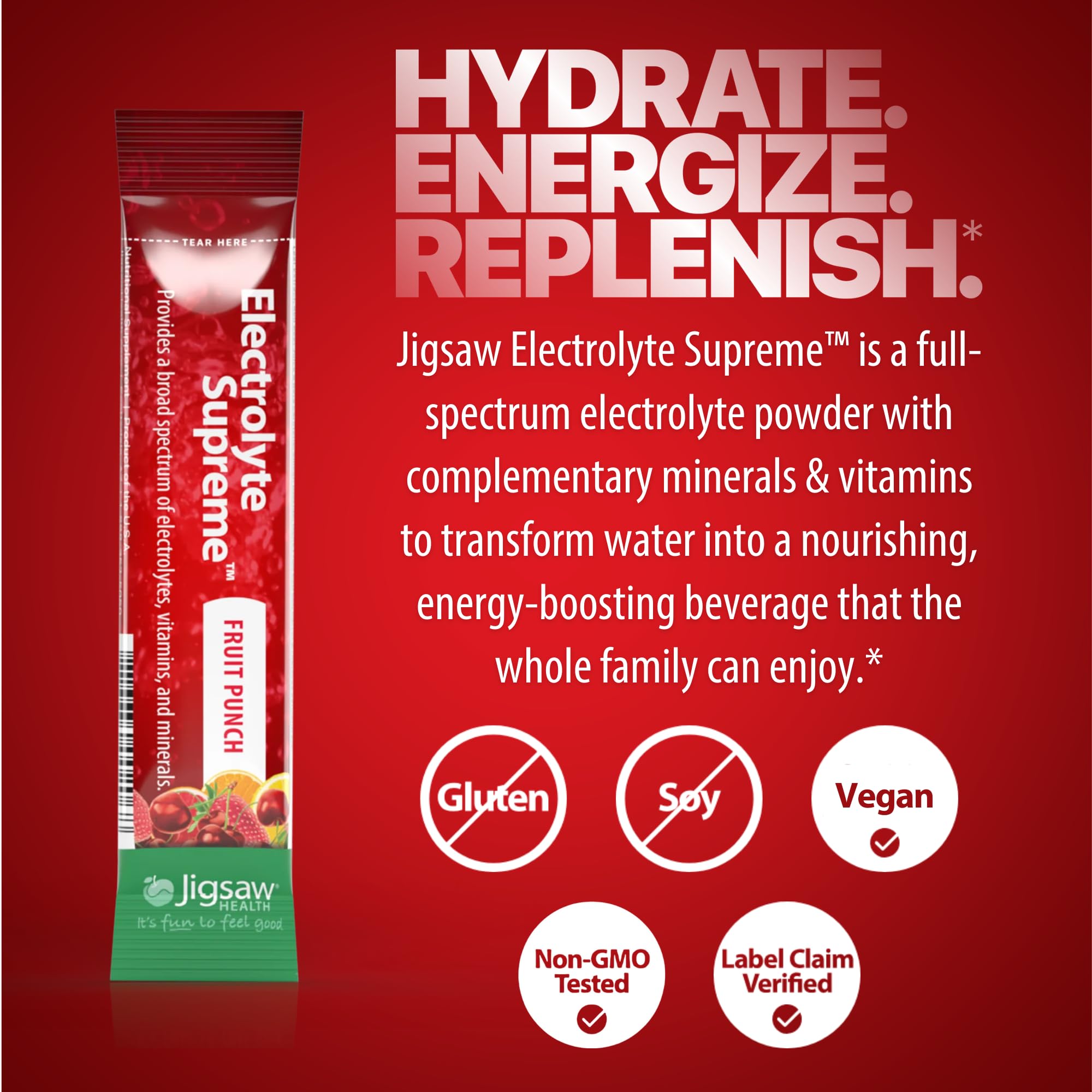 Foto 4 pulgar | Polvo Electrolítico Jigsaw Health Electrolyte Supreme, 60 Porciones - Venta Internacional.