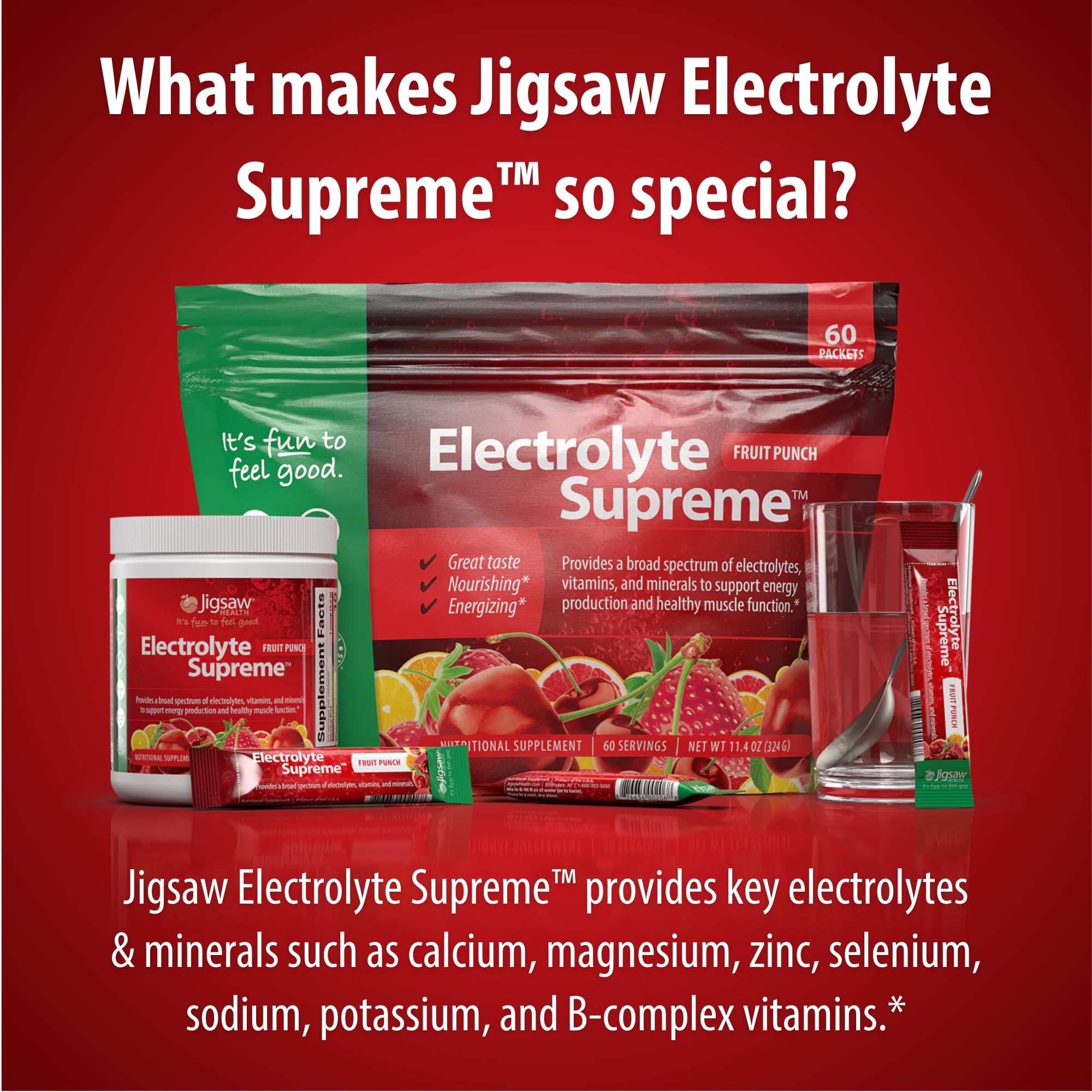 Foto 5 pulgar | Polvo Electrolítico Jigsaw Health Electrolyte Supreme, 60 Porciones - Venta Internacional.