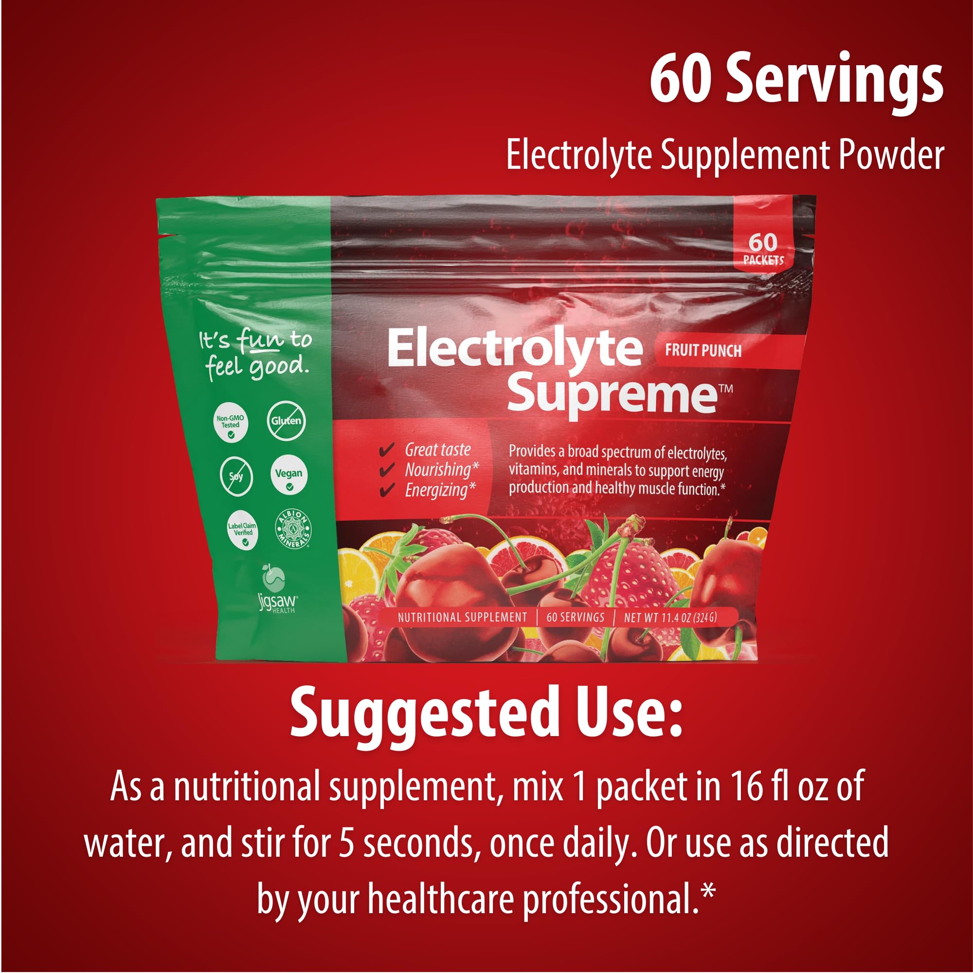 Foto 7 | Polvo Electrolítico Jigsaw Health Electrolyte Supreme, 60 Porciones - Venta Internacional.