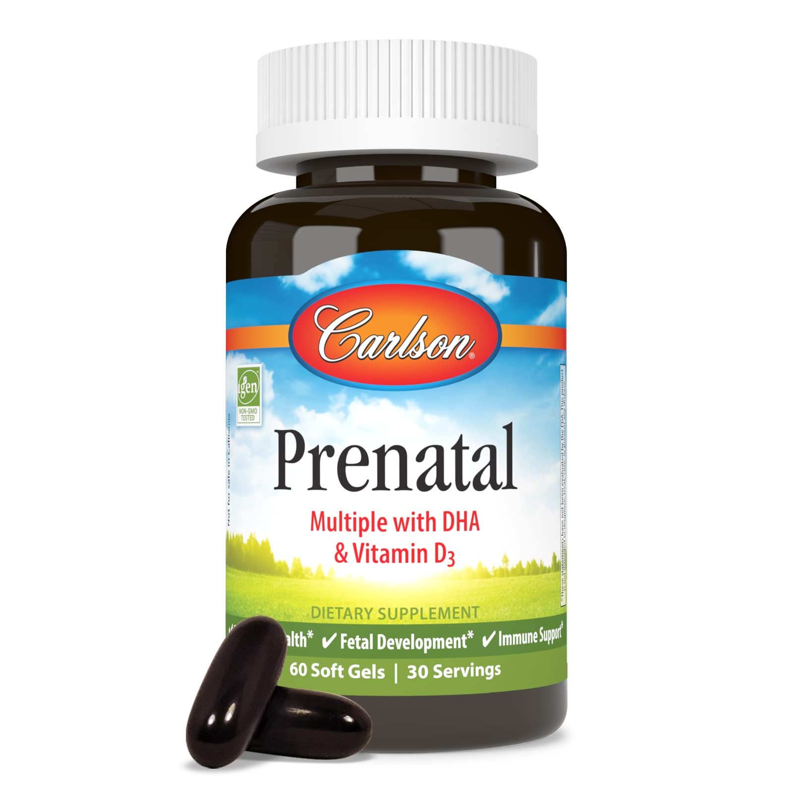Foto 2 pulgar | Complemente Carlson Prenatal Multiple Con Dha Y Vitamina D3 - Venta Internacional.