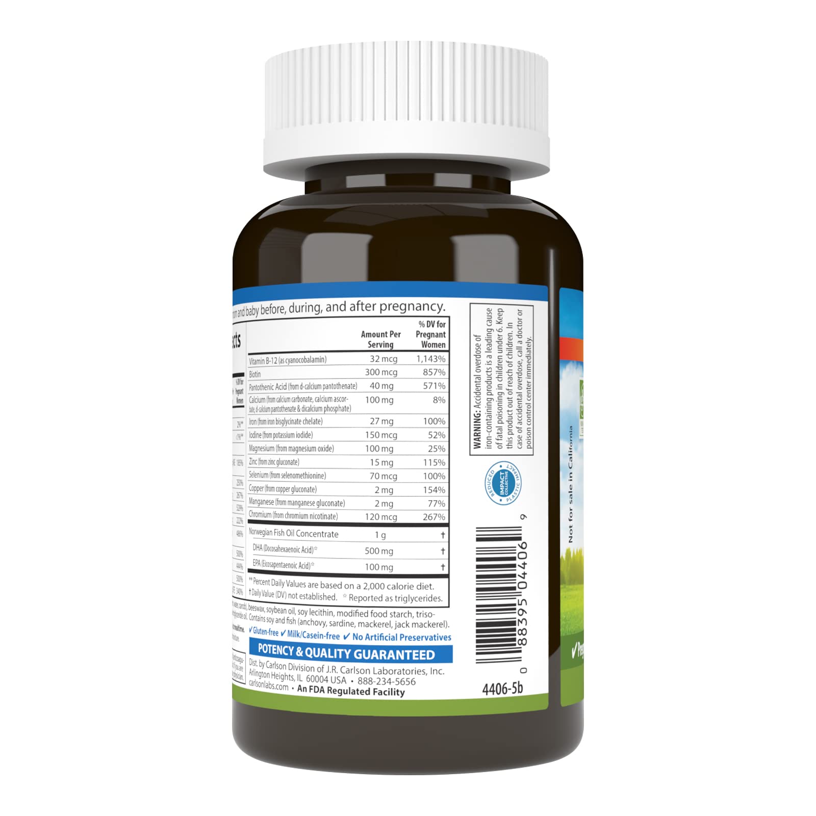 Foto 4 pulgar | Complemente Carlson Prenatal Multiple Con Dha Y Vitamina D3 - Venta Internacional.