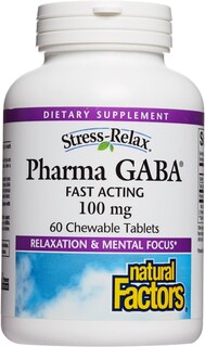 Foto 1 | Gaba Masticable Stress-relax Pharma, 100 Mg, Factores Naturales, 60 Comprimidos - Venta Internacional.