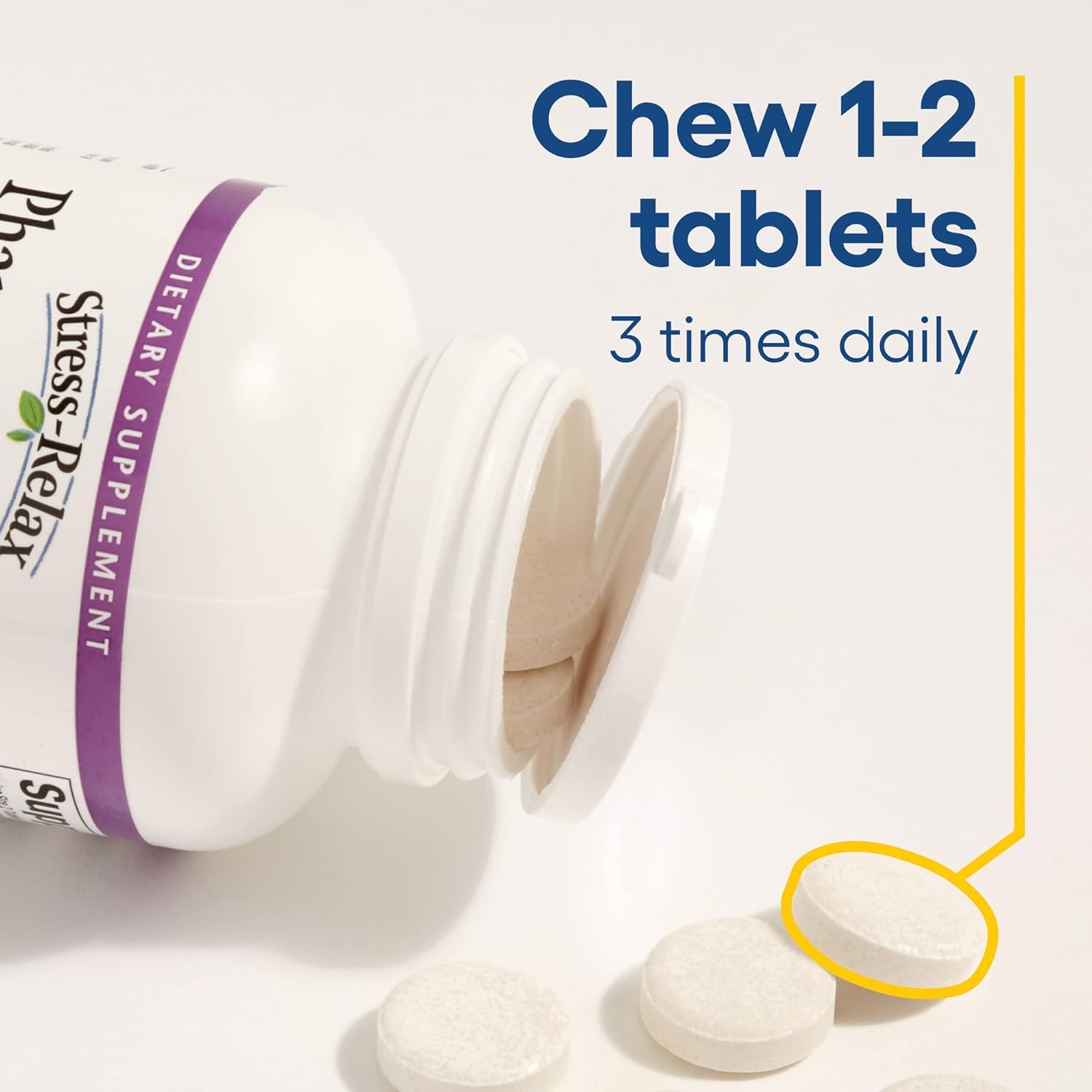 Foto 6 pulgar | Gaba Masticable Stress-relax Pharma, 100 Mg, Factores Naturales, 60 Comprimidos - Venta Internacional.