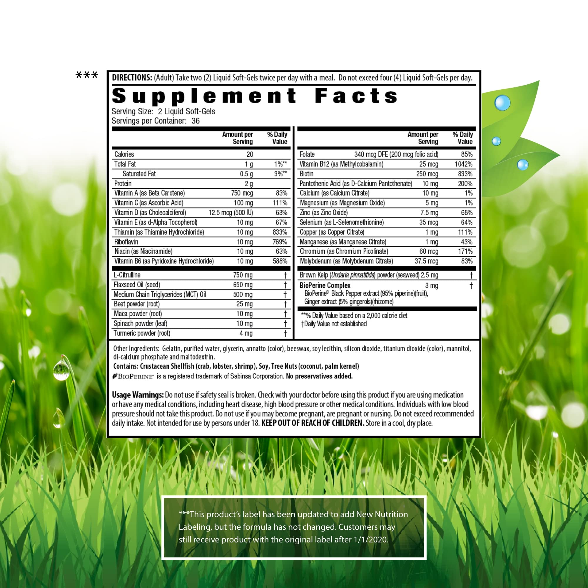 Foto 2 | Suplemento Quick Energy Red De Irwin Naturals 72 Cápsulas Blandas - Venta Internacional.