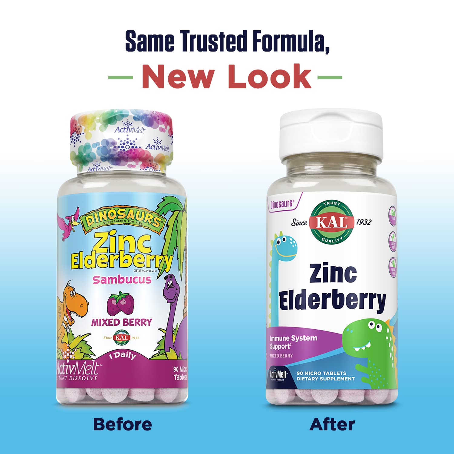 Foto 4 pulgar | Suplemento Kal Kids Zinc Elderberry Activmelts 90 Comprimidos - Venta Internacional.