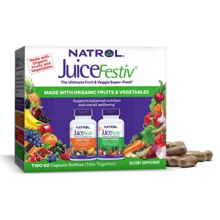 Foto 1 | Suplemento Natrol Juicefestiv Daily Fruit & Veggie 60 Cápsulas - Venta Internacional.