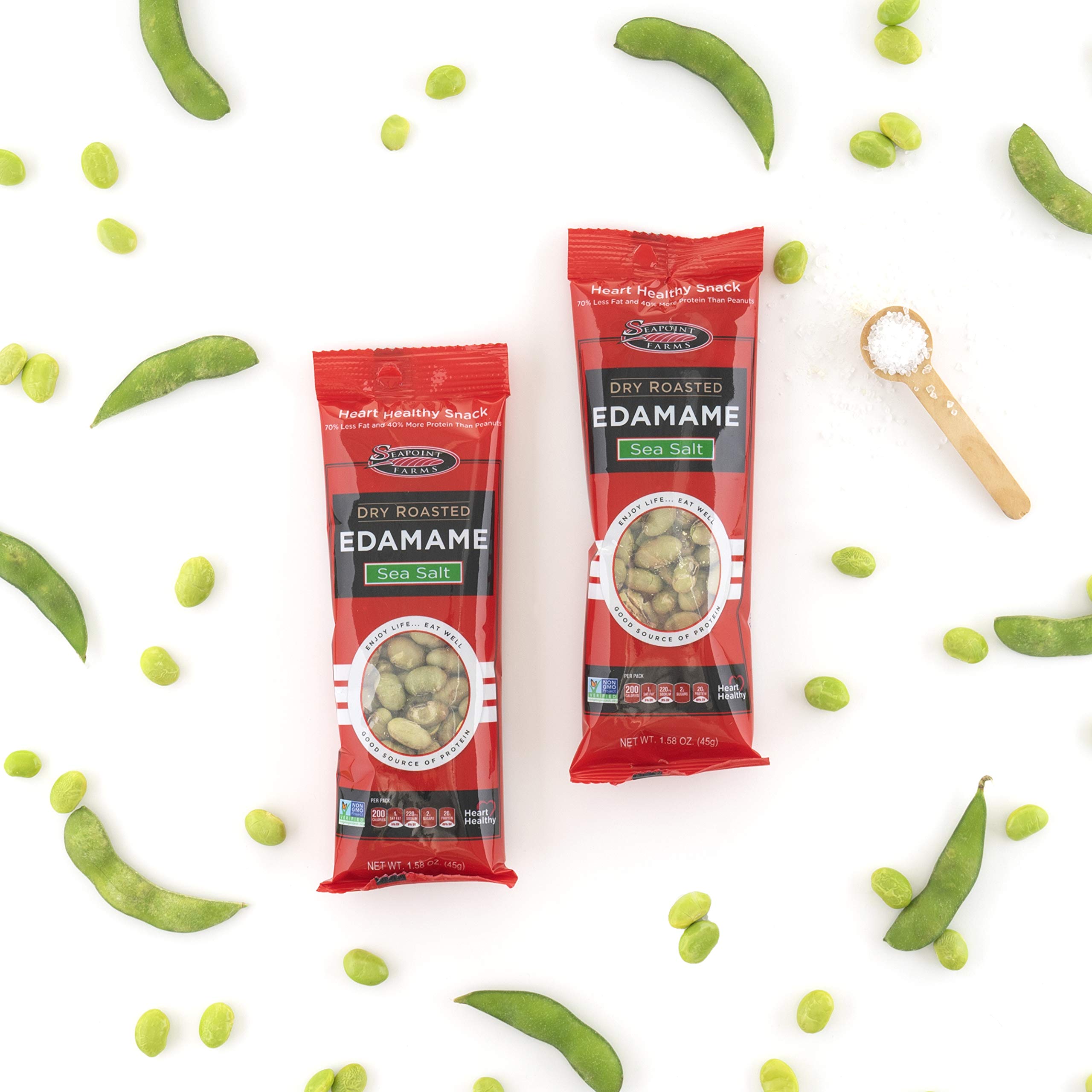 Foto 3 pulgar | Sal Marina De Edamame Tostado Seco De Snack Seapoint Farms, 45 G X 12 - Venta Internacional.