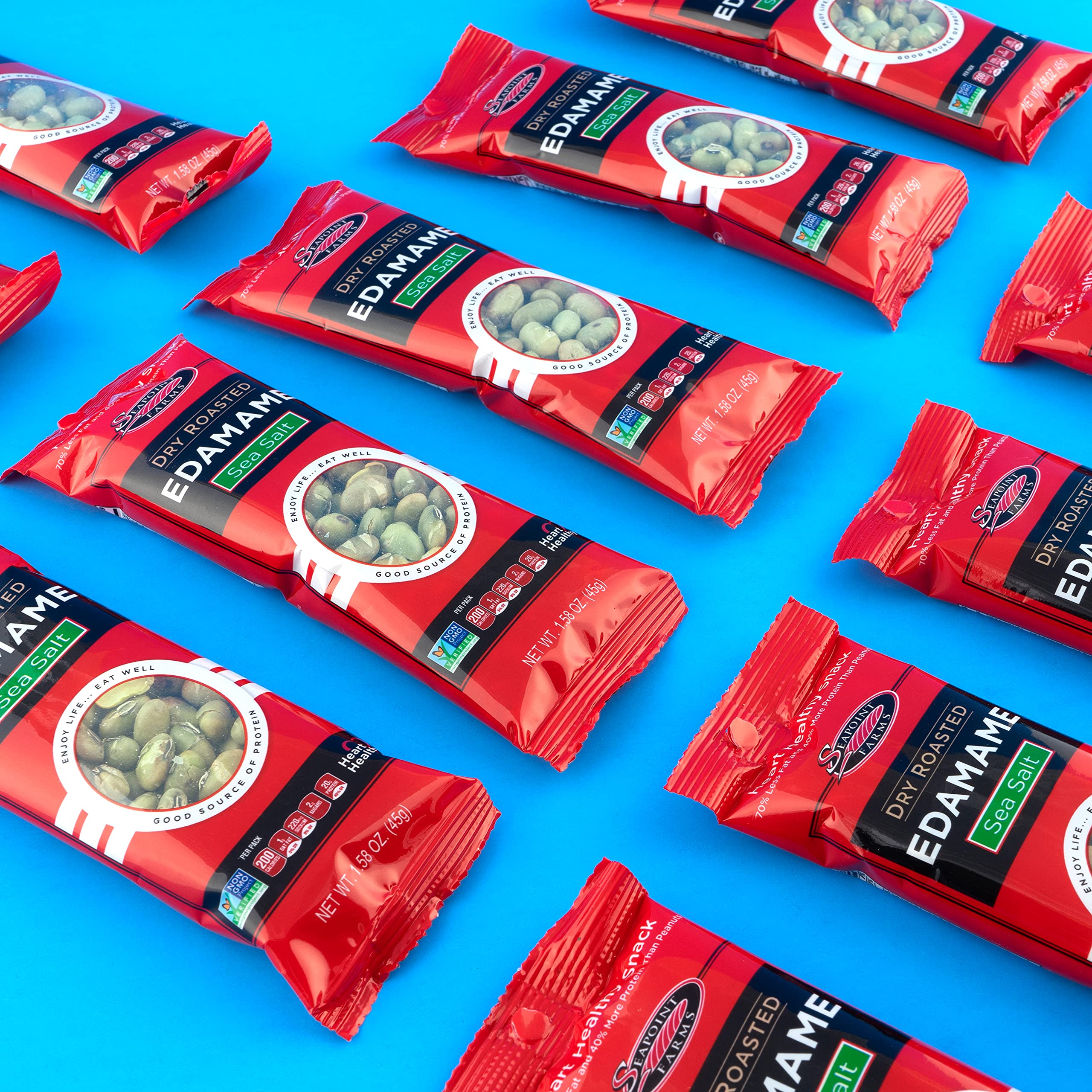 Foto 4 pulgar | Sal Marina De Edamame Tostado Seco De Snack Seapoint Farms, 45 G X 12 - Venta Internacional.