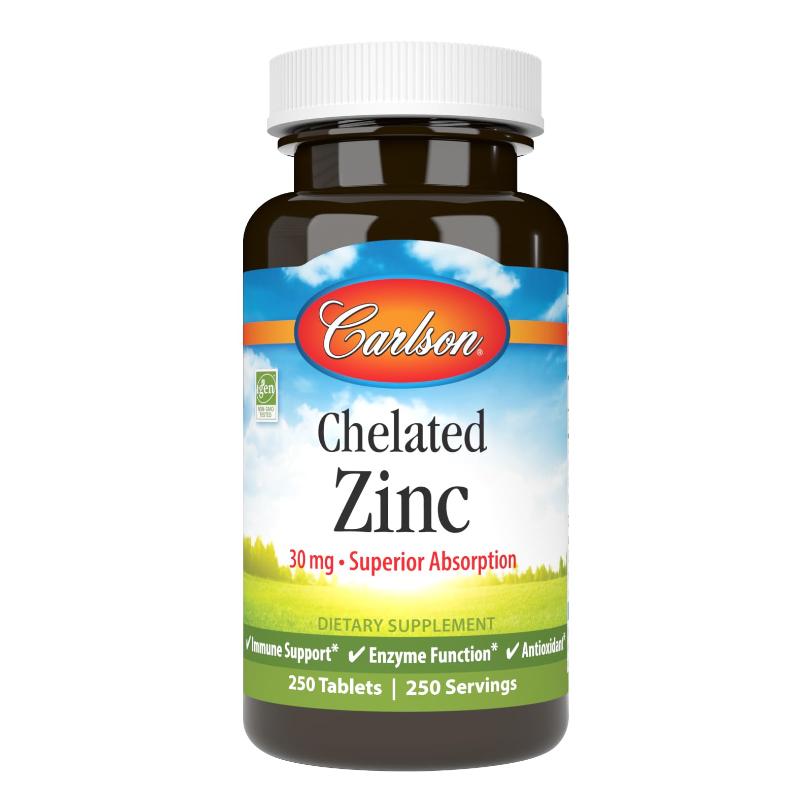 Suplemento Carlson Quelated Zinc 250 Comprimidos - Venta Internacional.