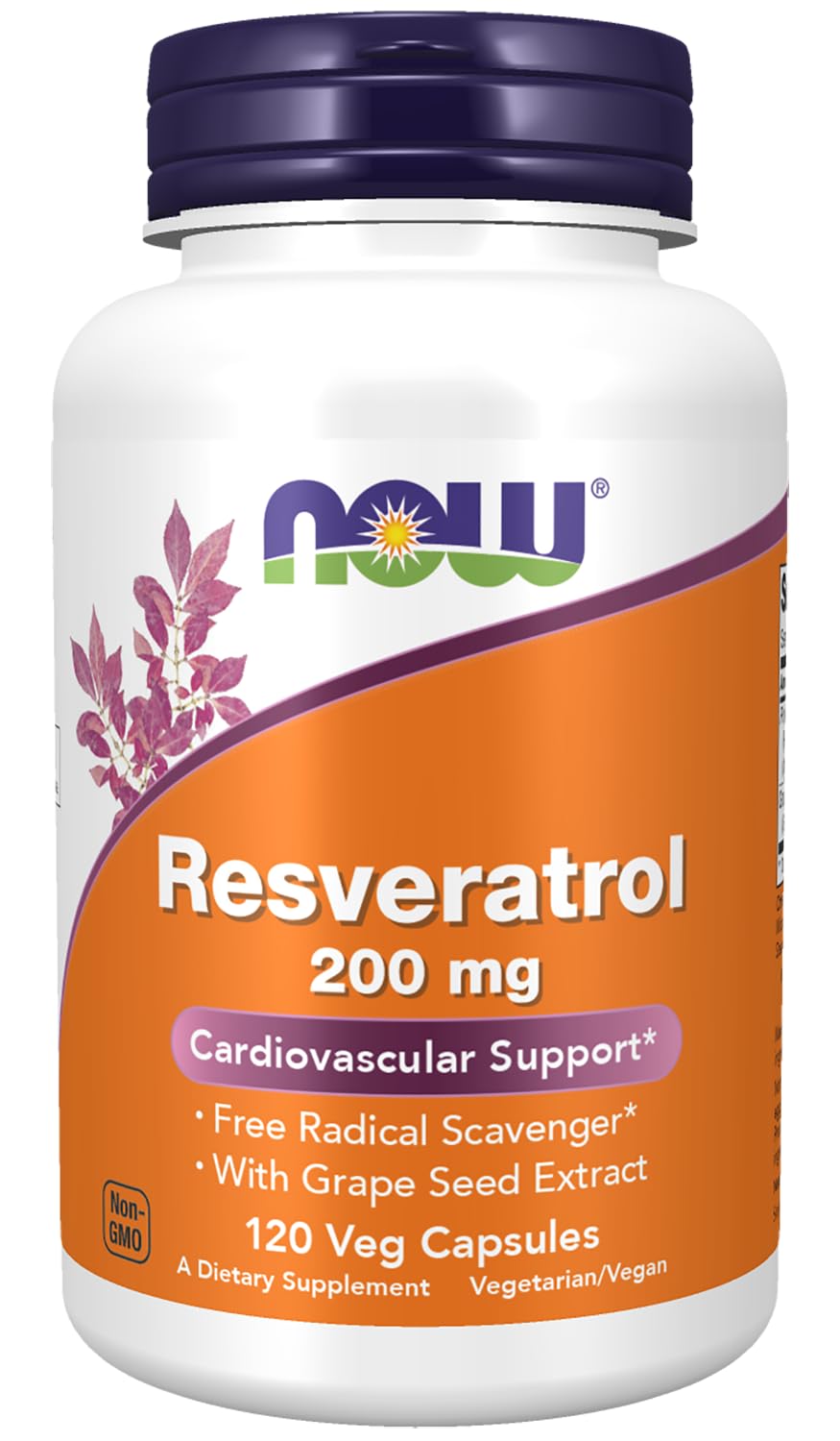 Foto 2 pulgar | Supplement Now Resveratrol Natural 200 Mg Con Vino Tinto 120 Cápsulas - Venta Internacional.
