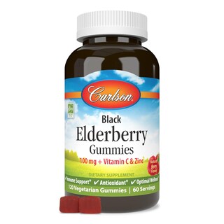 Foto 1 | Suplementa 120 Gomitas De Saúco Negro Carlson Con Vitamina C Y Zinc - Venta Internacional.