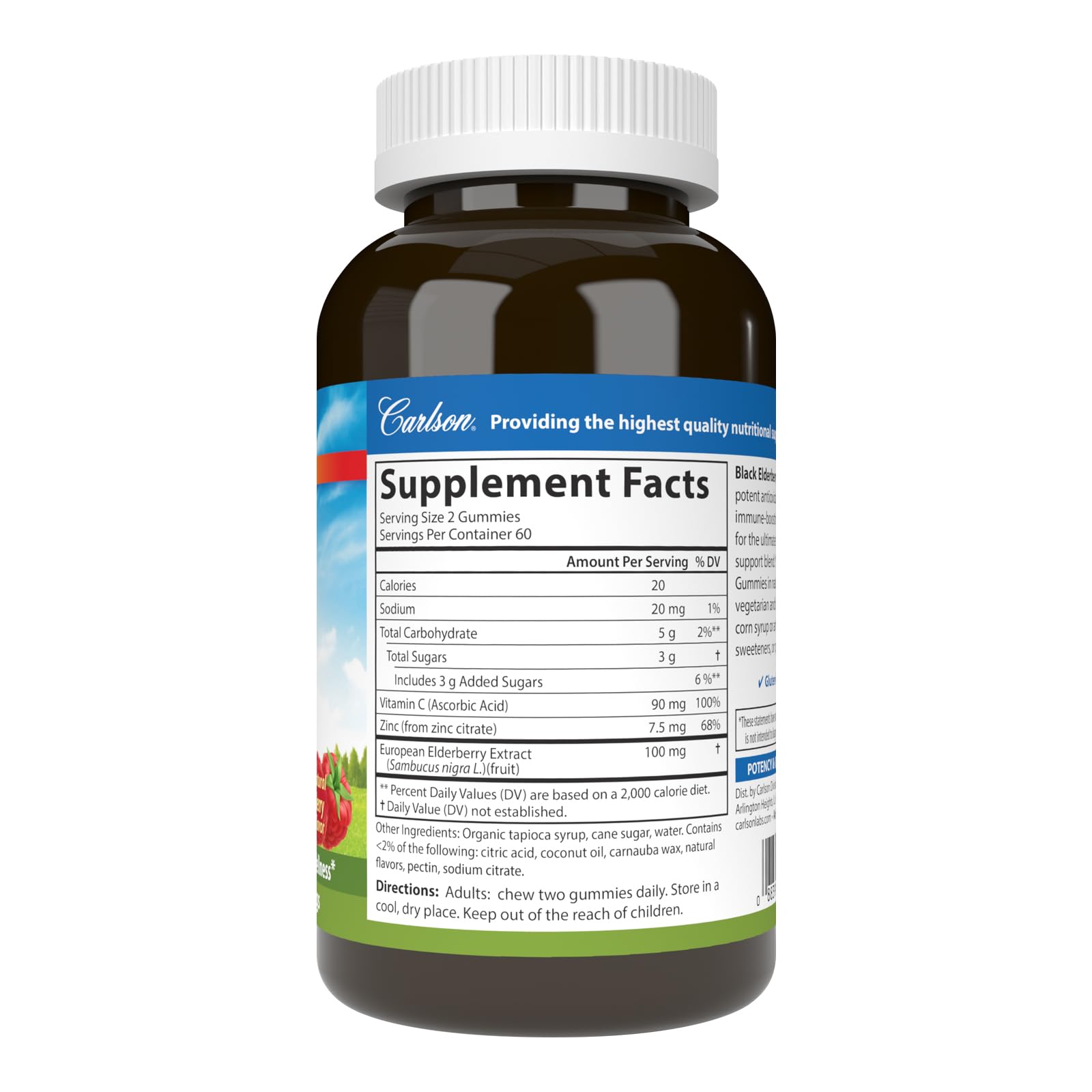 Foto 5 | Suplementa 120 Gomitas De Saúco Negro Carlson Con Vitamina C Y Zinc - Venta Internacional.