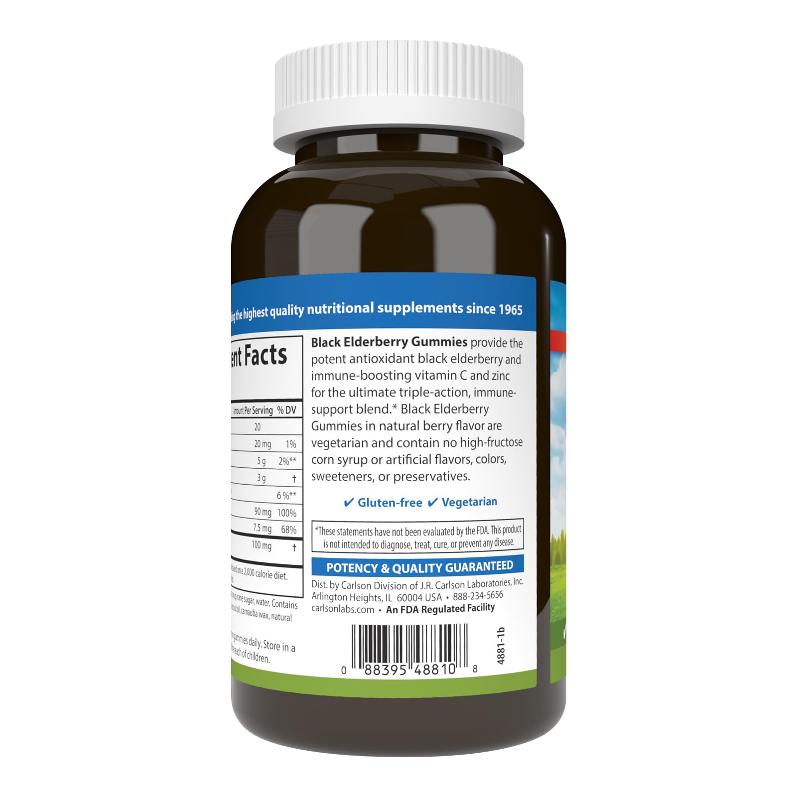 Foto 7 pulgar | Suplementa 120 Gomitas De Saúco Negro Carlson Con Vitamina C Y Zinc - Venta Internacional.