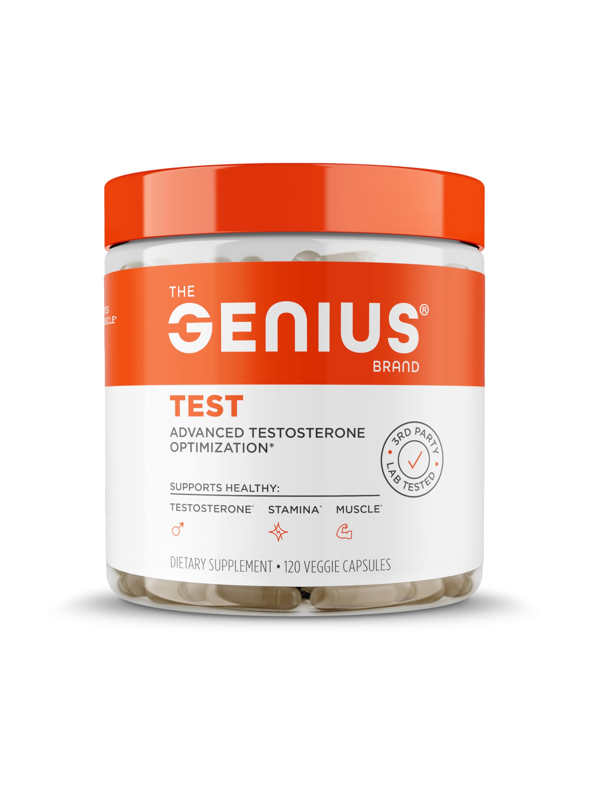 Foto 1 | Potenciador De Testosterona The Genius Brand Genius Test 120 Píldoras - Venta Internacional.