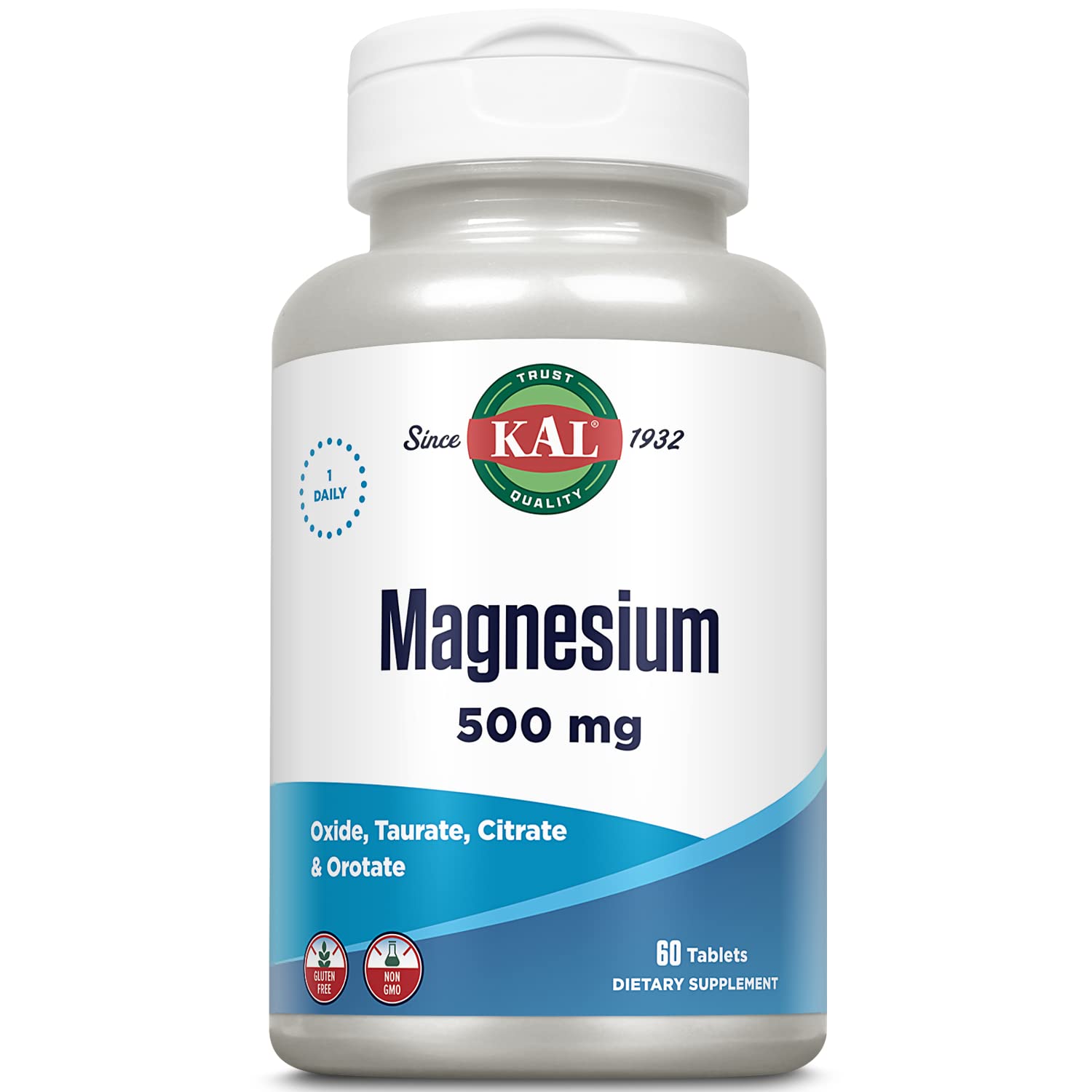 Foto 1 | Suplemento Kal: Tabletas De Magnesio, 500 Mg, 60 Unidades - Venta Internacional.