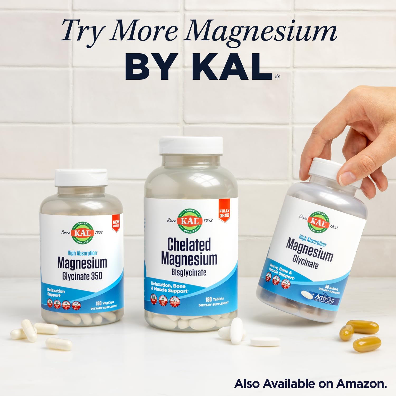 Foto 7 pulgar | Suplemento Kal: Tabletas De Magnesio, 500 Mg, 60 Unidades - Venta Internacional.