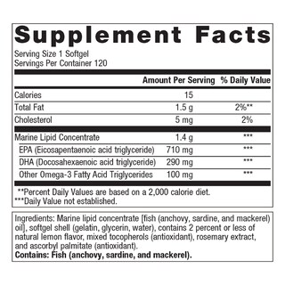 Foto 2 | Suplemento Metagenics Omegagenics De Aceite De Pescado Epa-dha 1000 120 Cápsulas Blandas - Venta Internacional.