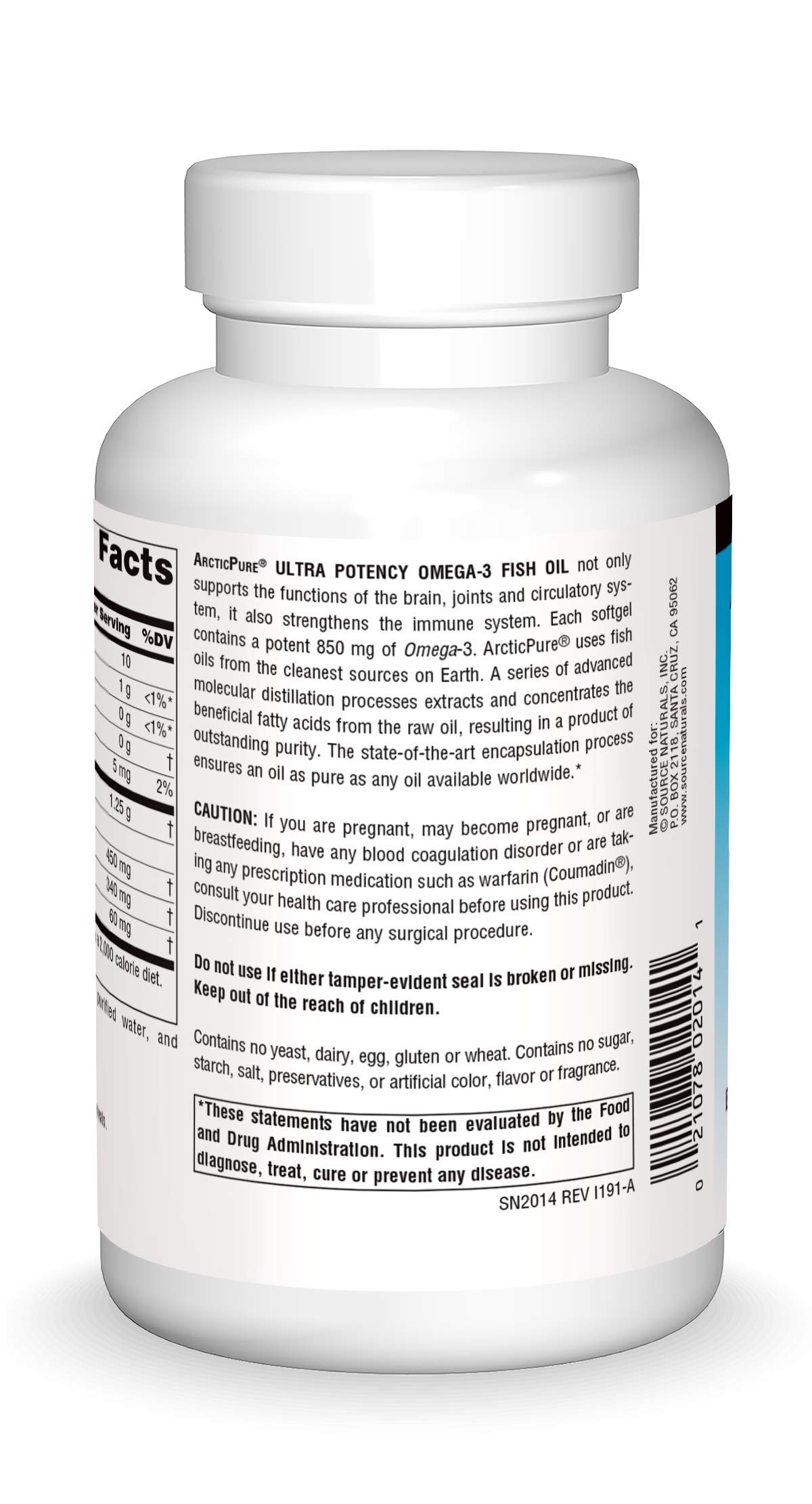 Foto 3 | Aceite De Pescado Source Naturals Arcticpure Ultra Potency 850 Mg - Venta Internacional.