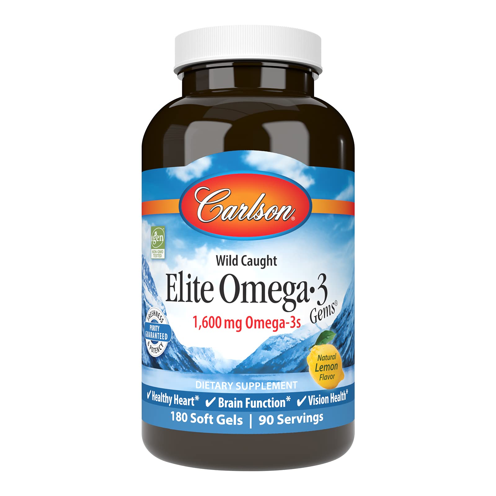 Foto 2 pulgar | Suplemento Carlson Elite Omega-3 Gems 1600 Mg En Gel Blando 180 - Venta Internacional.