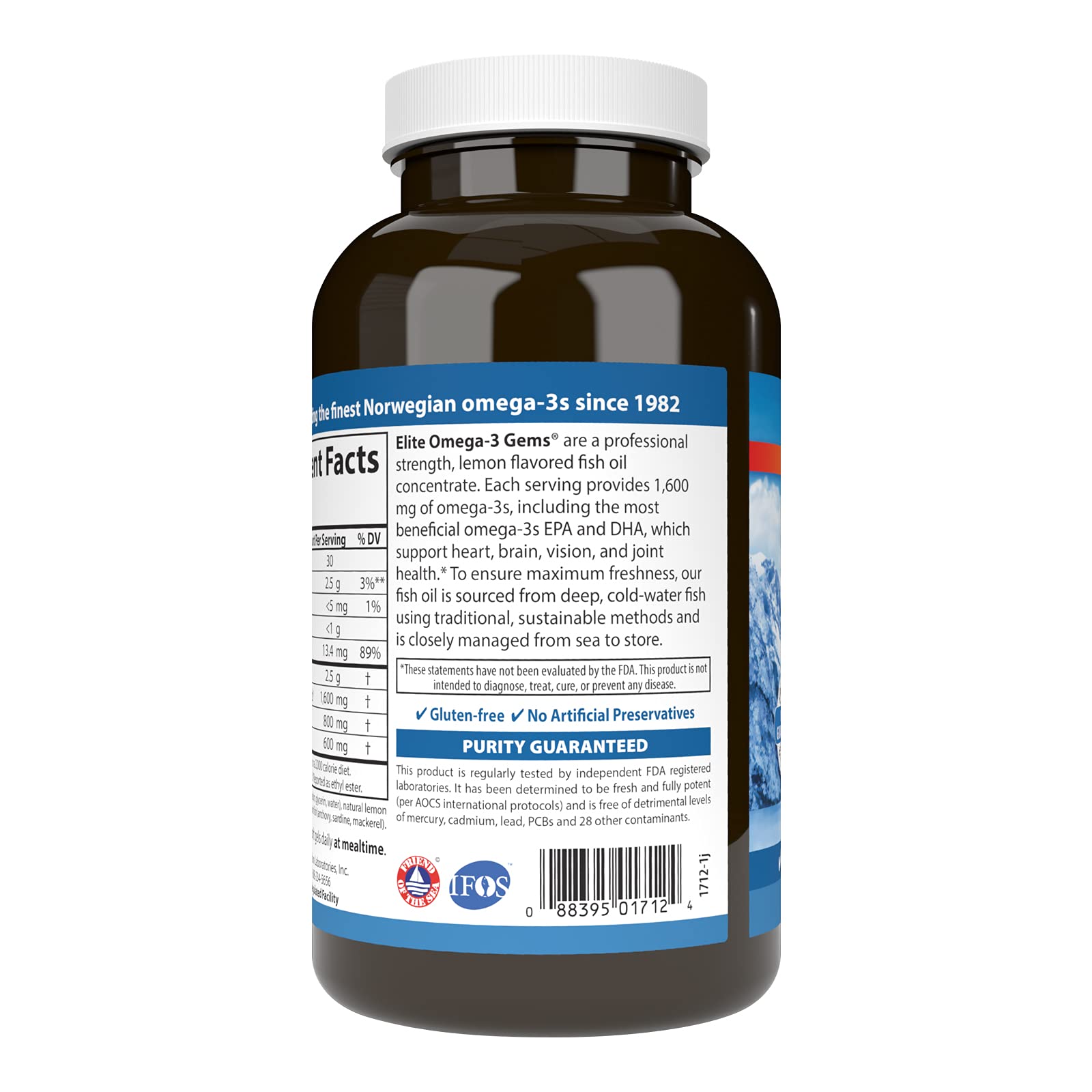 Foto 4 pulgar | Suplemento Carlson Elite Omega-3 Gems 1600 Mg En Gel Blando 180 - Venta Internacional.