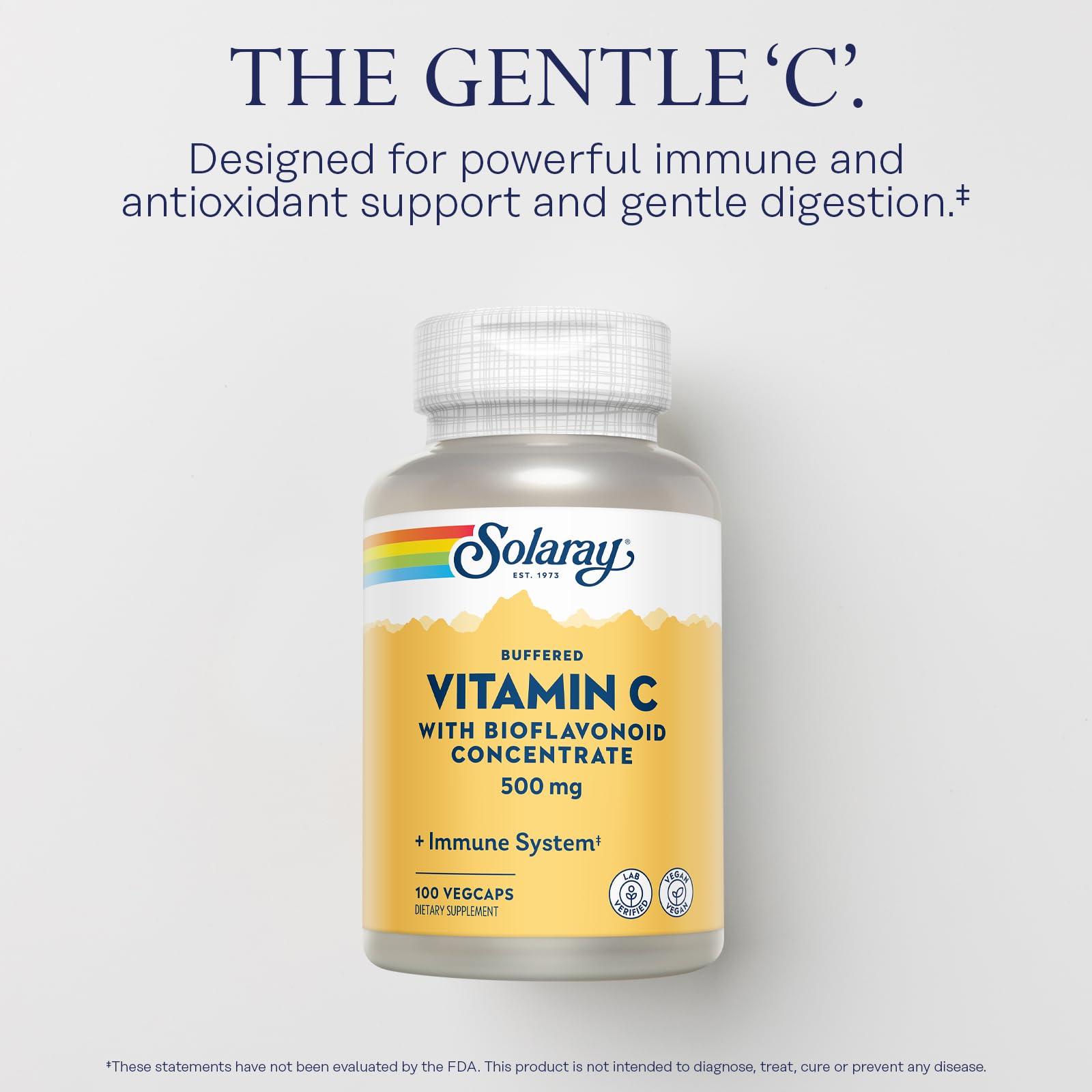 Foto 4 pulgar | Suplemento Solaray De Vitamina C Tamponada, 500 Mg, 100 Cápsulas Vegetales - Venta Internacional.