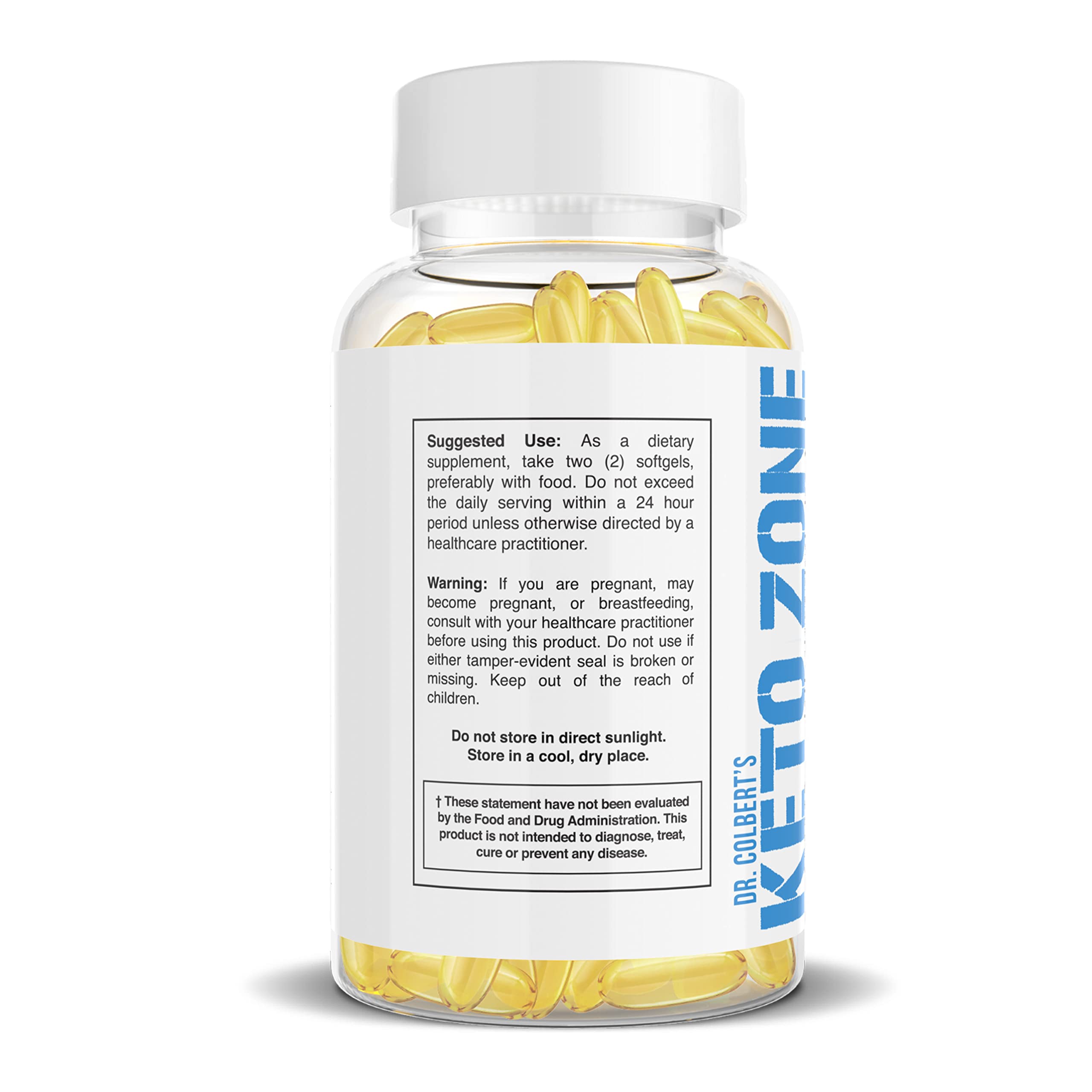 Foto 3 pulgar | Suplemento De Aceite Mct Keto Zone Del Dr. Colbert De Divine Health, 1000 Mg - Venta Internacional.