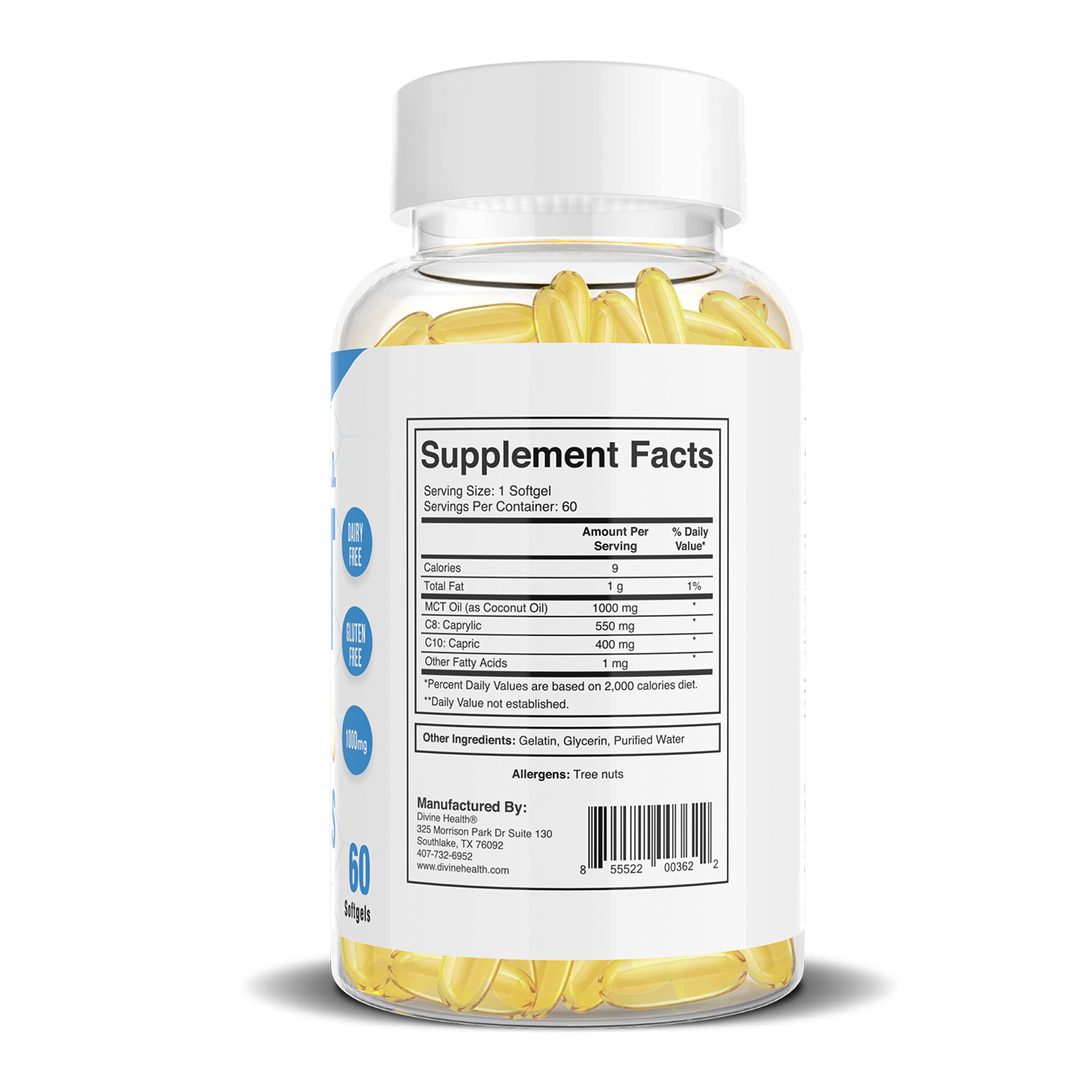 Foto 8 pulgar | Suplemento De Aceite Mct Keto Zone Del Dr. Colbert De Divine Health, 1000 Mg - Venta Internacional.