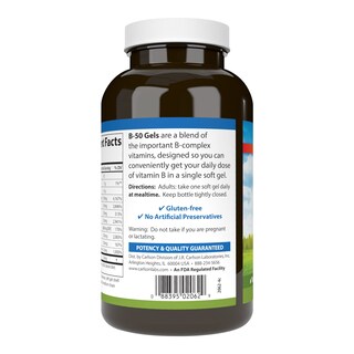 Foto 3 | Suplemento Carlson B-50 Gels, Complejo De Vitamina B, 200 Cápsulas Blandas - Venta Internacional.