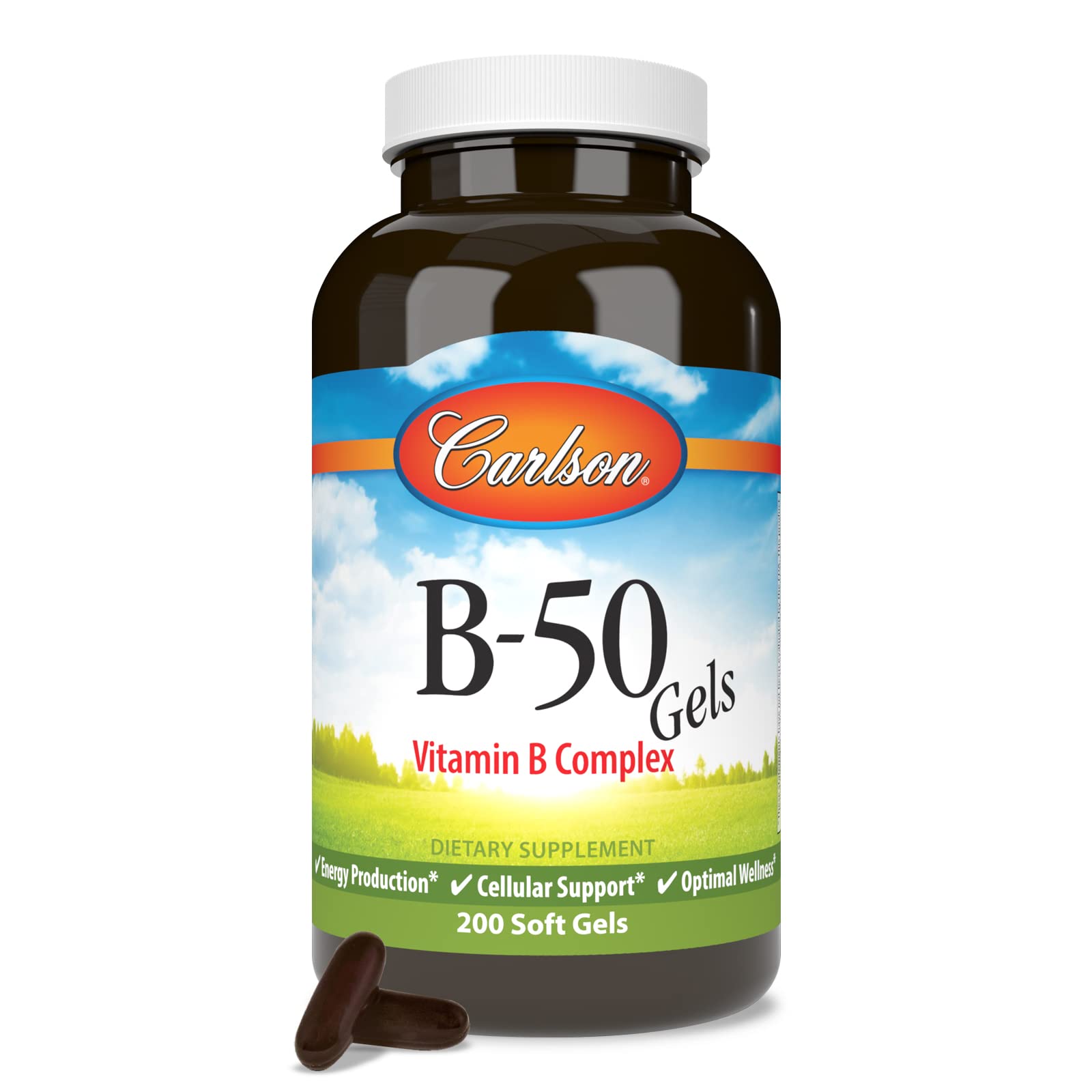 Foto 6 pulgar | Suplemento Carlson B-50 Gels, Complejo De Vitamina B, 200 Cápsulas Blandas - Venta Internacional.
