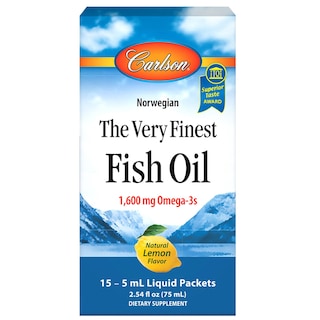 Foto 2 | Aceite De Pescado Carlson The Very Finest 1600 Mg Omega-3 15 Paquetes - Venta Internacional.