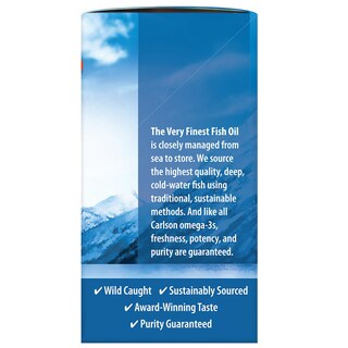 Foto 3 | Aceite De Pescado Carlson The Very Finest 1600 Mg Omega-3 15 Paquetes - Venta Internacional.