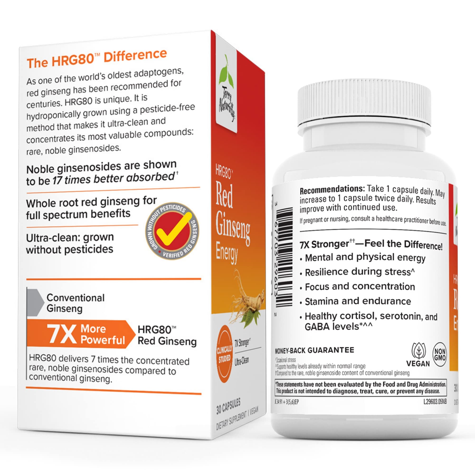 Foto 7 | Suplemento Terry Naturally Hrg80 Red Ginseng Energy 30 Cápsulas - Venta Internacional.