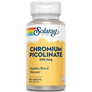 Foto 1 | Suplemento Solaray De Picolinato De Cromo, Tabletas De 200 Mcg, 200 Unidades - Venta Internacional.