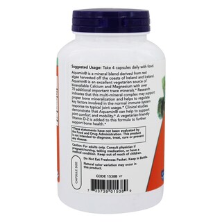 Foto 3 | Suplemento Now Foods, Algas Minerales Rojas, Calcio Vegetariano, 180 Cápsulas - Venta Internacional.