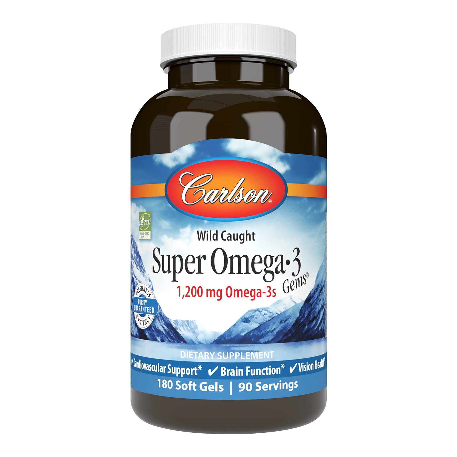 Foto 2 pulgar | Suplemento Carlson Super Omega-3 Gems 180 Cápsulas Blandas 1200 Mg - Venta Internacional.