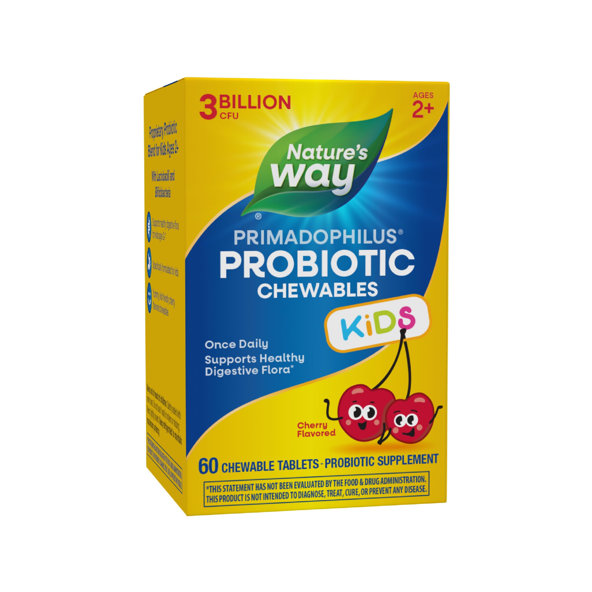 Foto 2 pulgar | Probióticos Masticables Nature's Way Primadophilus Kids 2+ 60u - Venta Internacional.