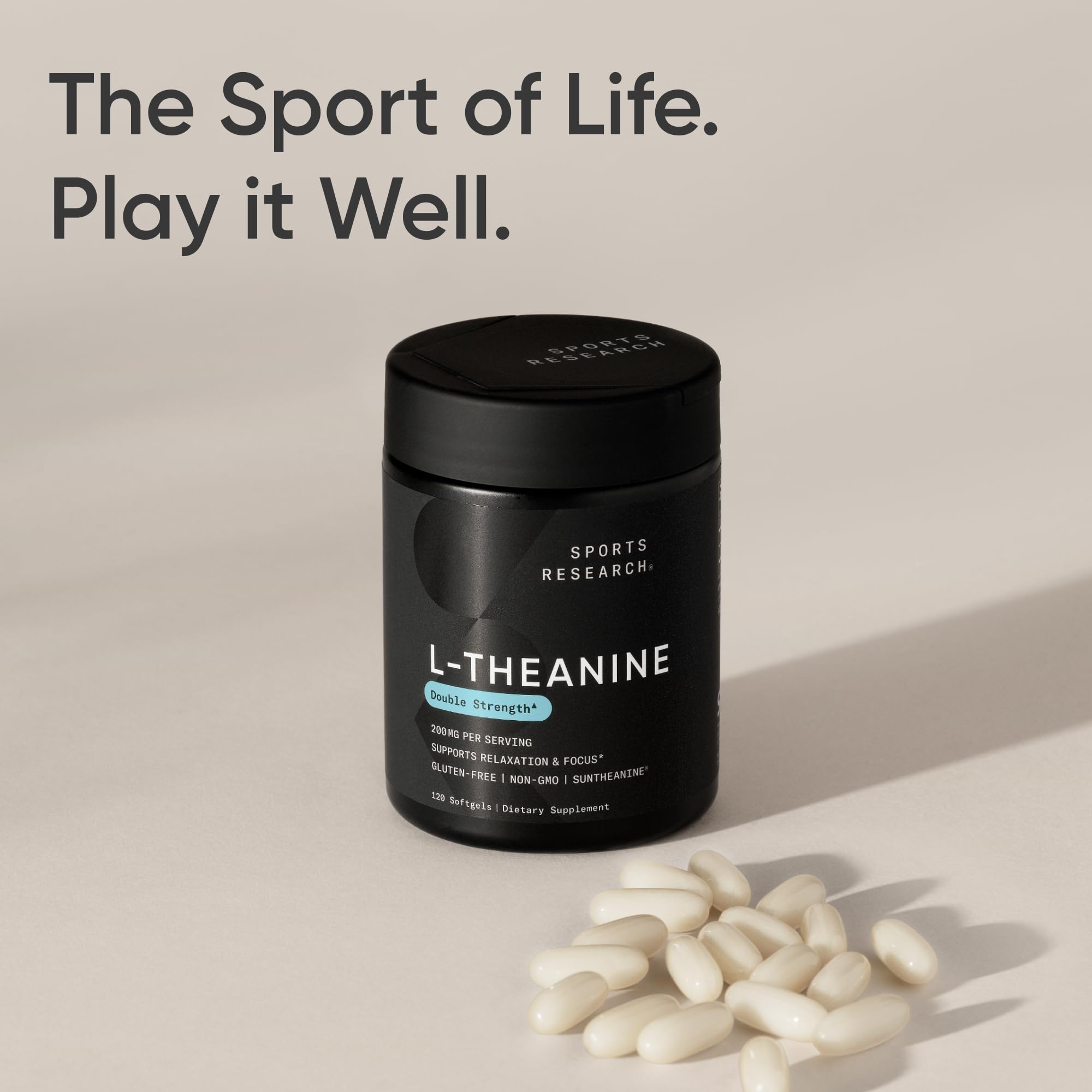 Foto 7 | Suplemento De 200 Mg De L-teanina De Sports Research Con Aceite De Coco - Venta Internacional.