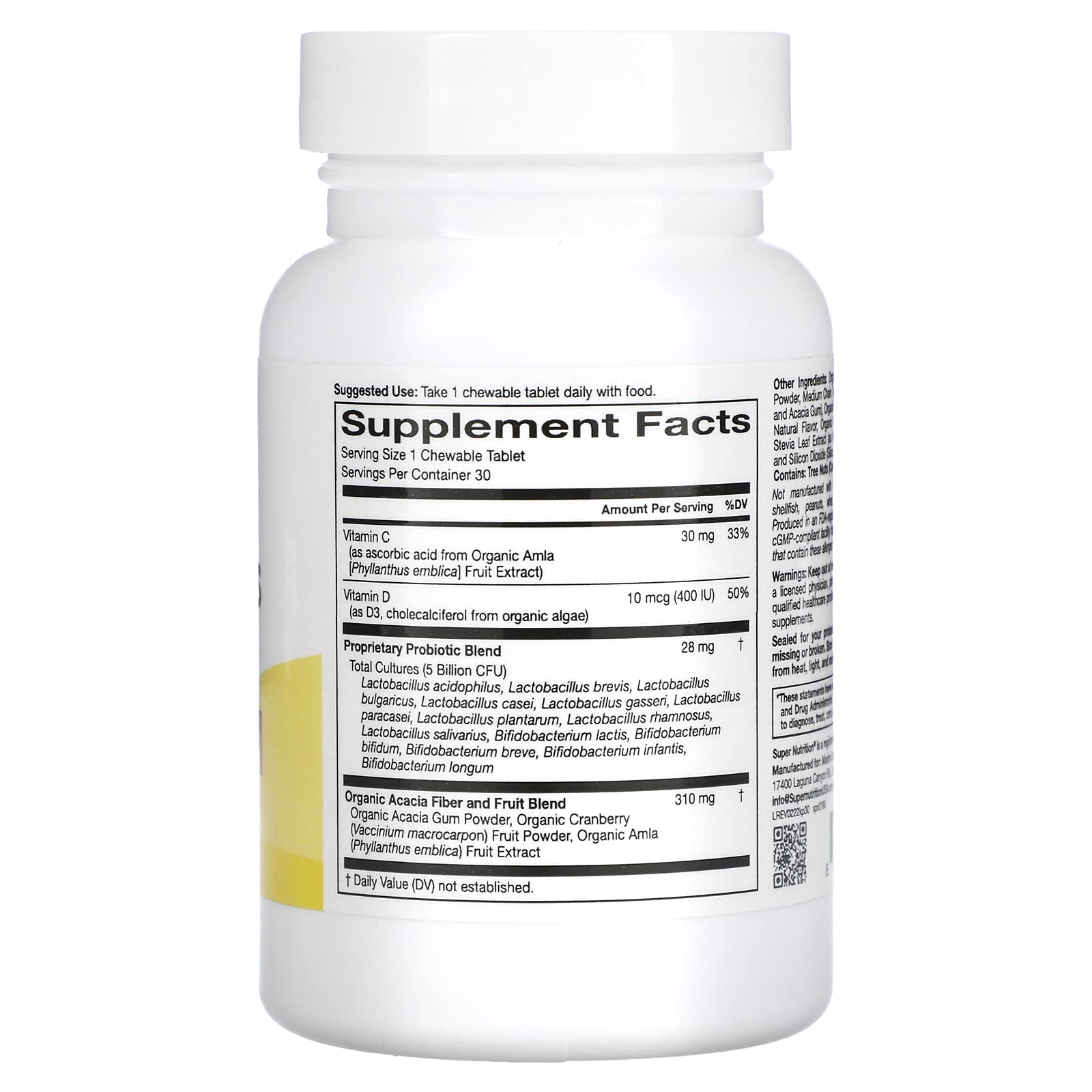 Foto 3 pulgar | Probiotic Supernutrition Kids Wild Berry 30 Comprimidos - Venta Internacional.