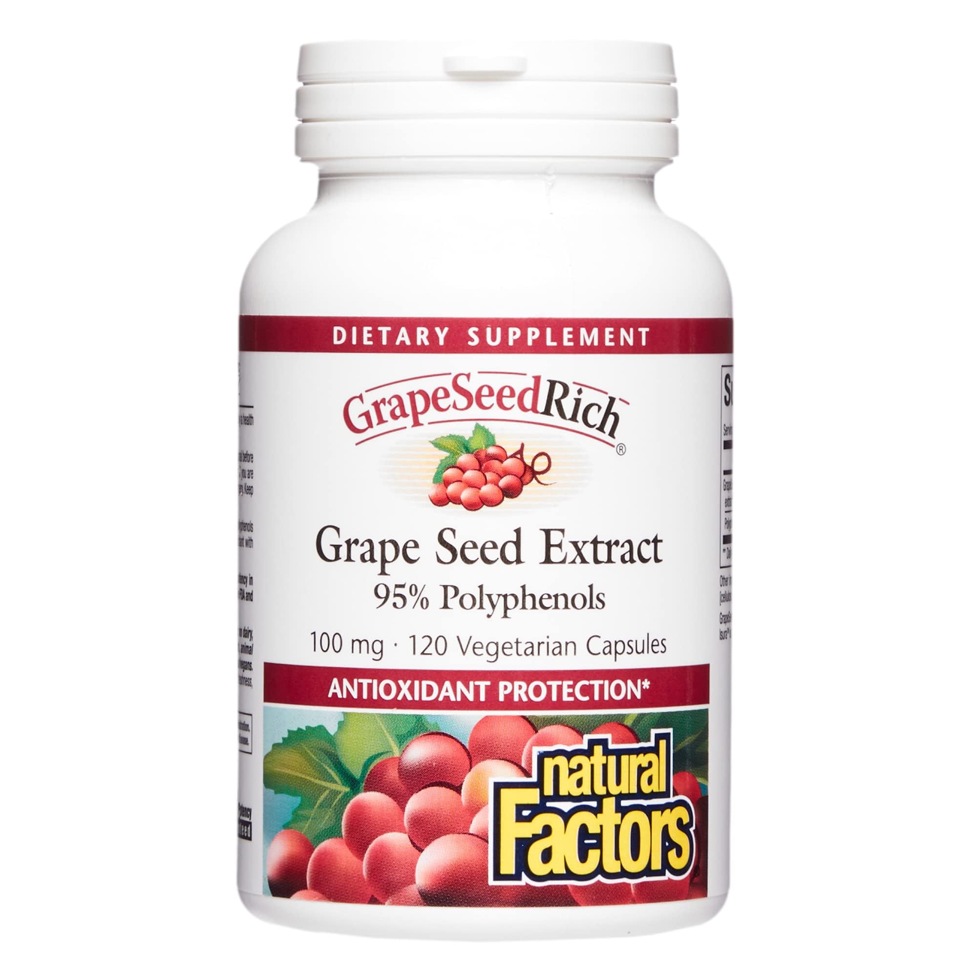 Foto 2 pulgar | Suplemento Natural Factors Con Semillas De Uva Ricas En Semillas De Uva, 120 Cápsulas - Venta Internacional.