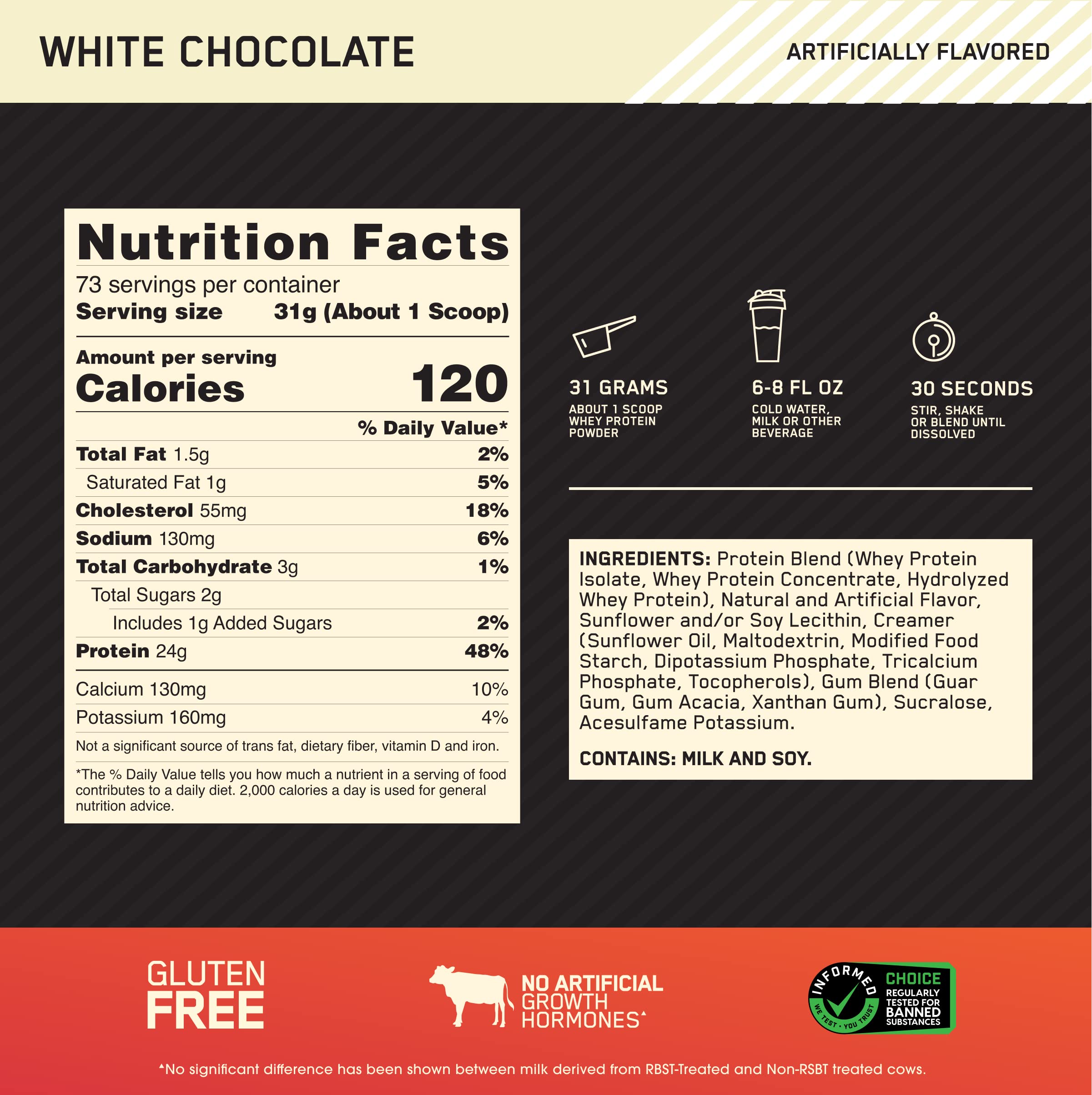 Foto 4 pulgar | Proteína En Polvo Optimum Nutrition Gold Standard 100% Whey 2,27 Kg - Venta Internacional.