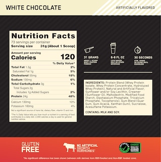 Foto 3 | Proteína En Polvo Optimum Nutrition Gold Standard 100% Whey 2,27 Kg - Venta Internacional.