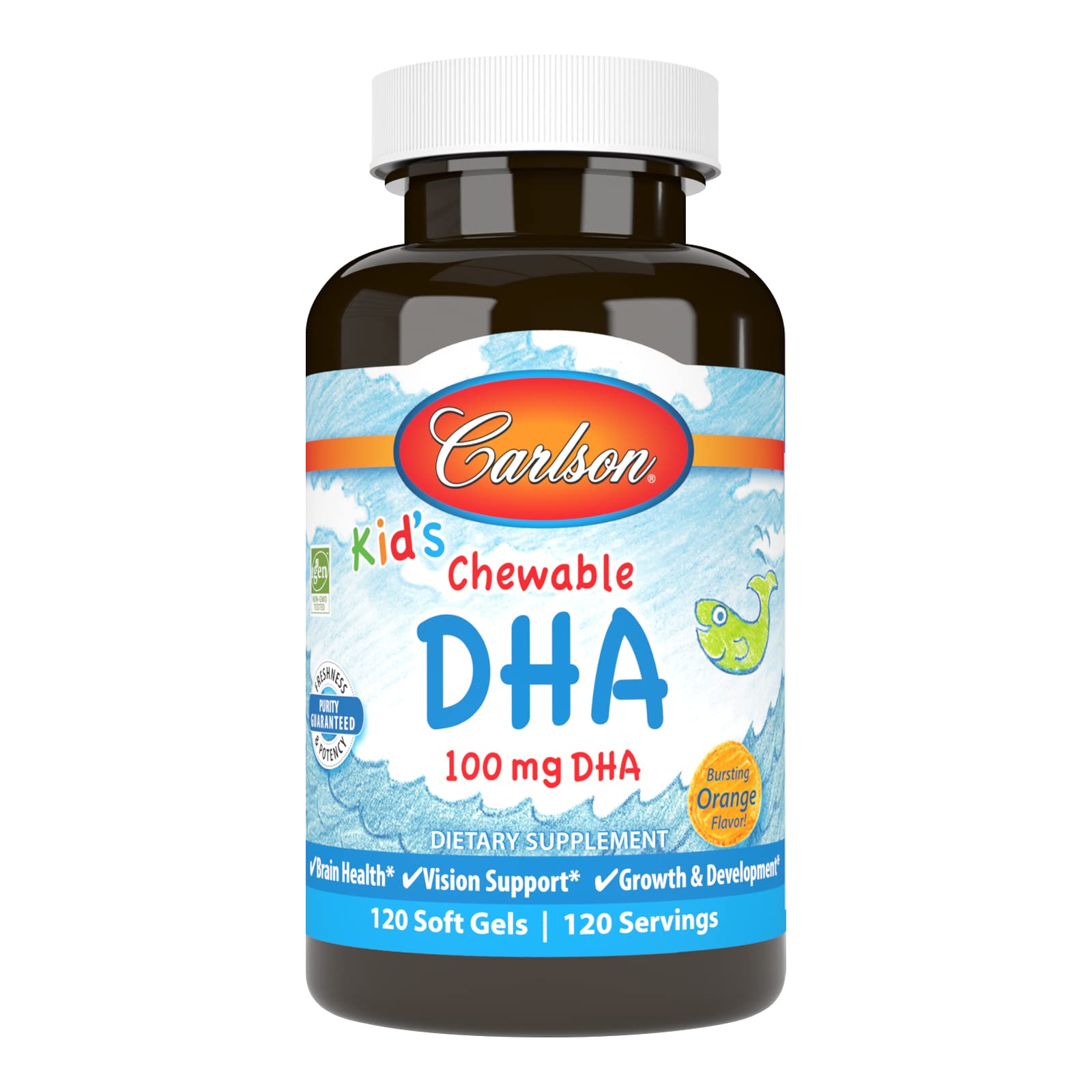 Foto 2 pulgar | Suplemento Carlson Kid's Chewable Dha 100 Mg Dha 120 Cápsulas Blandas - Venta Internacional.