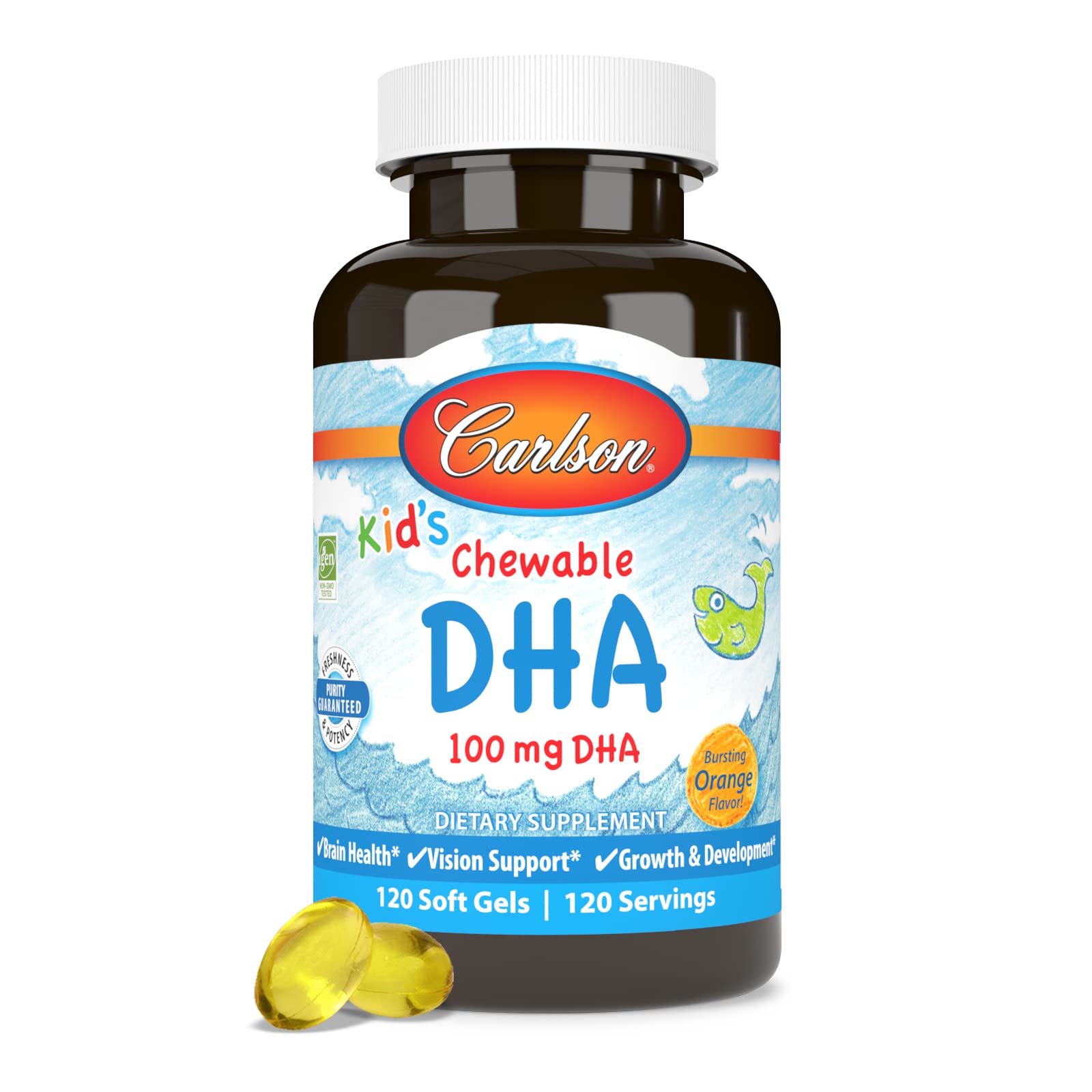 Foto 6 pulgar | Suplemento Carlson Kid's Chewable Dha 100 Mg Dha 120 Cápsulas Blandas - Venta Internacional.