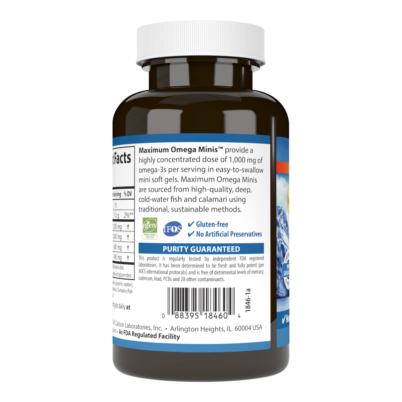 Foto 4 pulgar | Suplemento Carlson Maximum Omega Minis 1000 Mg De Omega-3 - Venta Internacional.