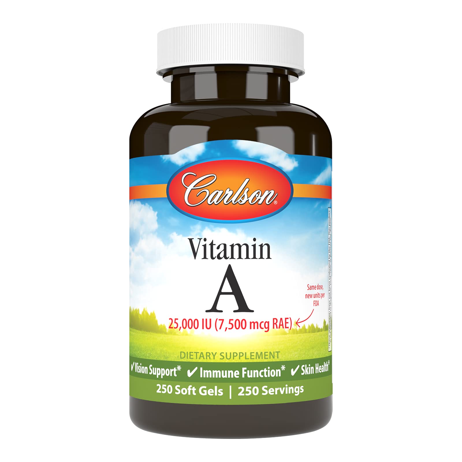 Foto 2 pulgar | Suplemento De Vitamina A Carlson 25000 Ui (7500 Mcg Rae) 250 Cápsulas Blandas - Venta Internacional.