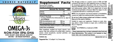 Foto 4 | Supplement Source Naturals Omega-3 Veganos 300 Mg 60 Cápsulas Blandas - Venta Internacional.